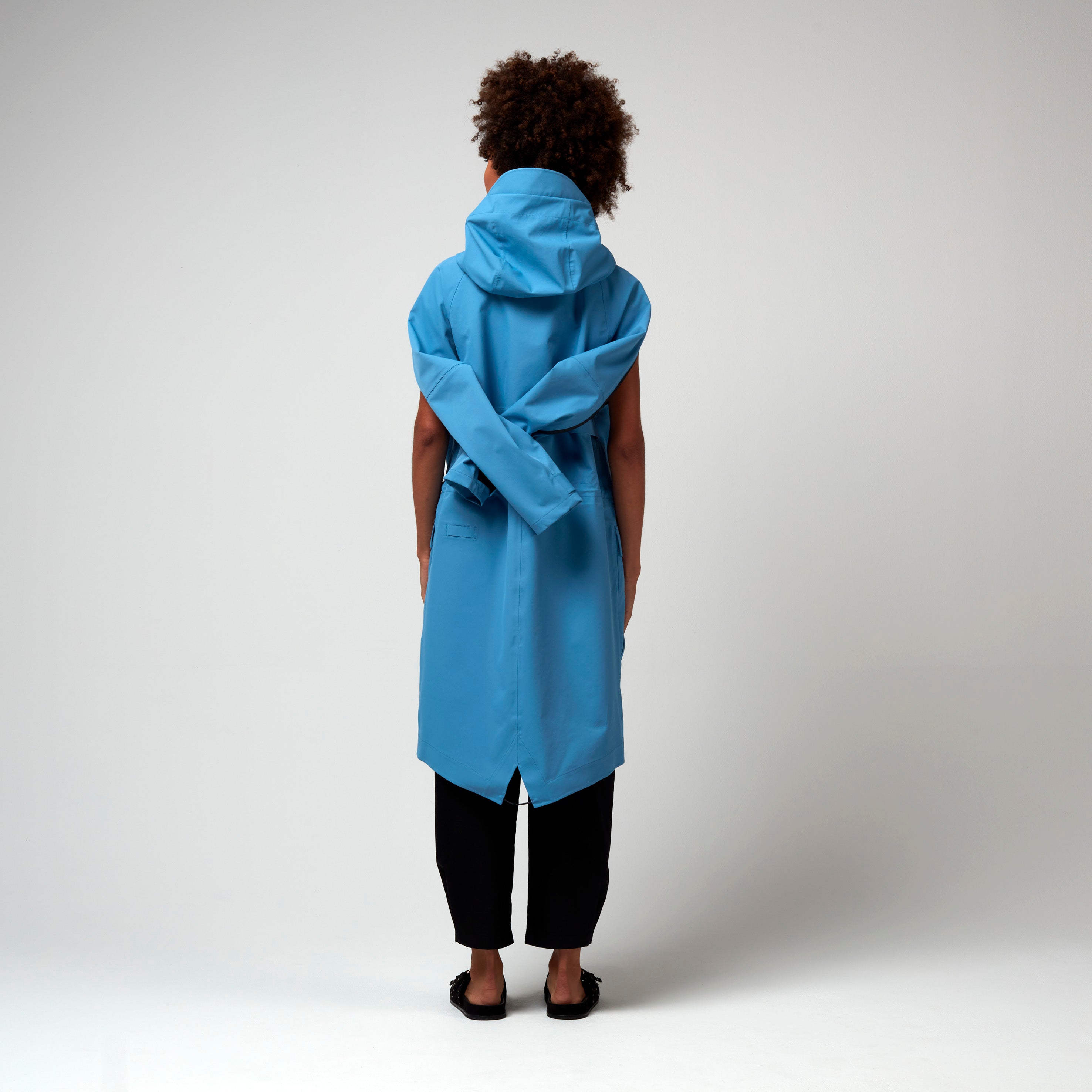 Hot Summer, Niagara Blue, Waterproof Coat - Lindner Fashion