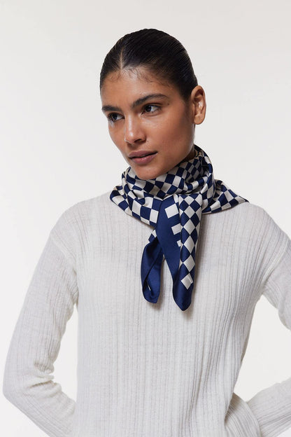 Illusion, Marine Blau, Scarf - Lindner Fashion