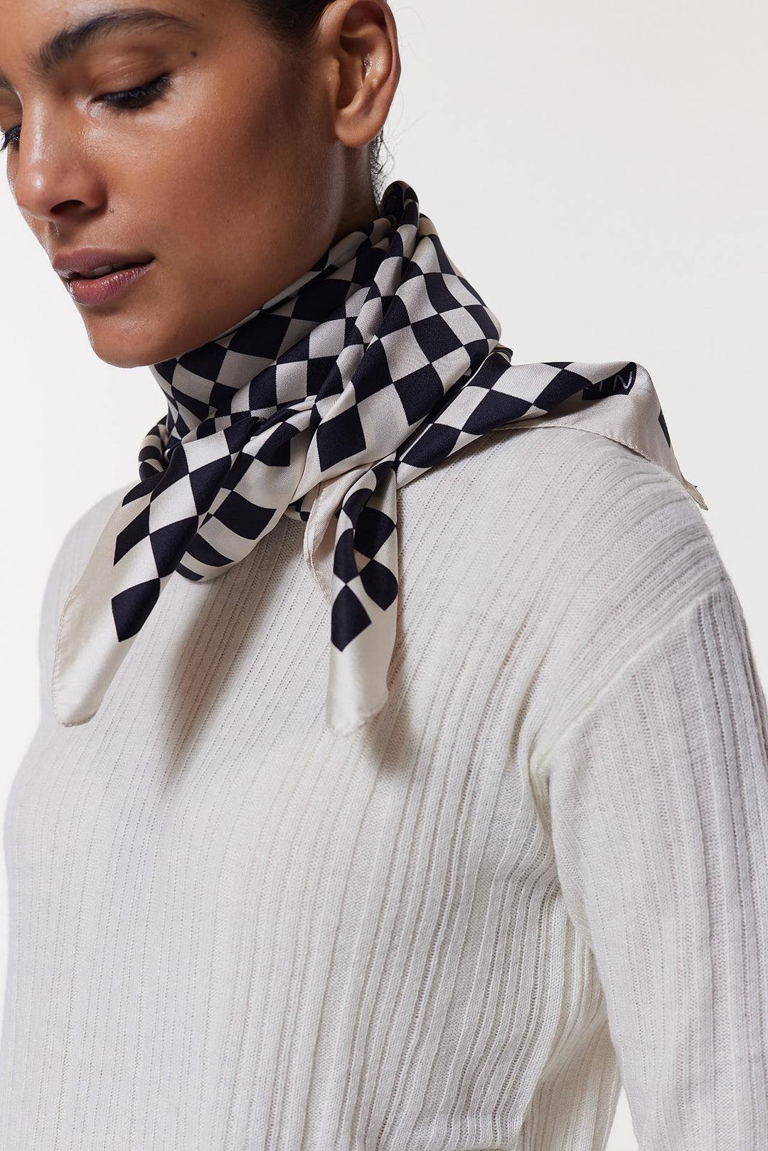 Illusion, Schwarz, Scarf - Lindner Fashion