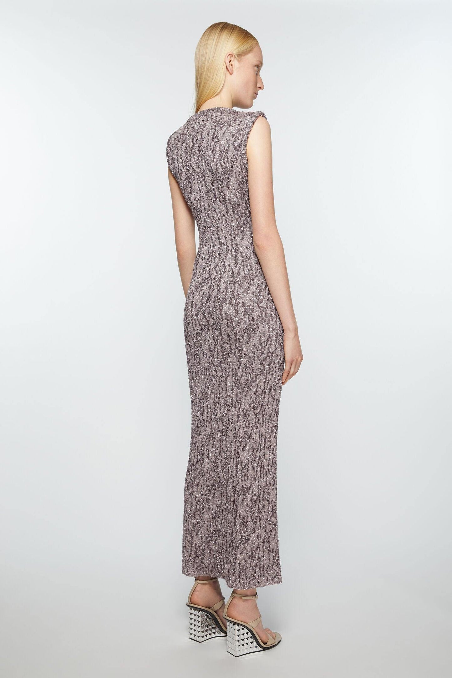 Jacquard, Dark Grey, Dress - Lindner Fashion