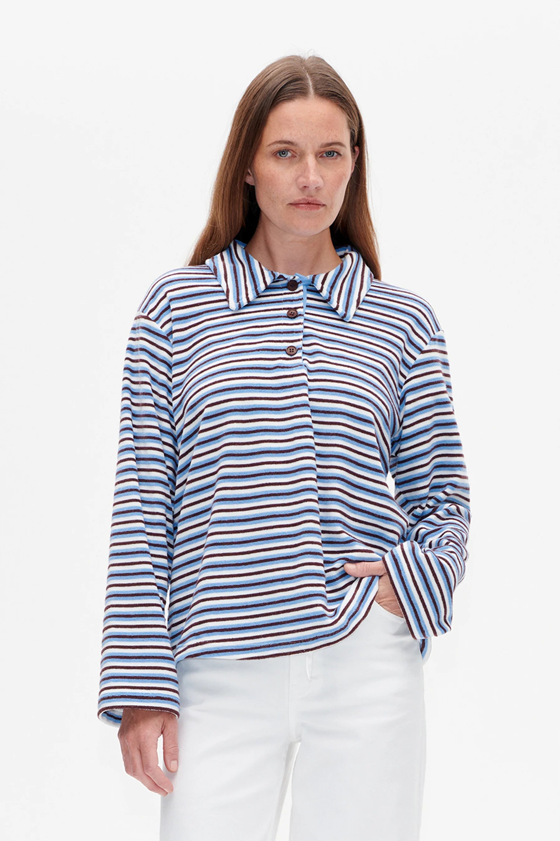 Jivan, Wedge Wood Stripe, Polo-Shirt - Lindner Fashion