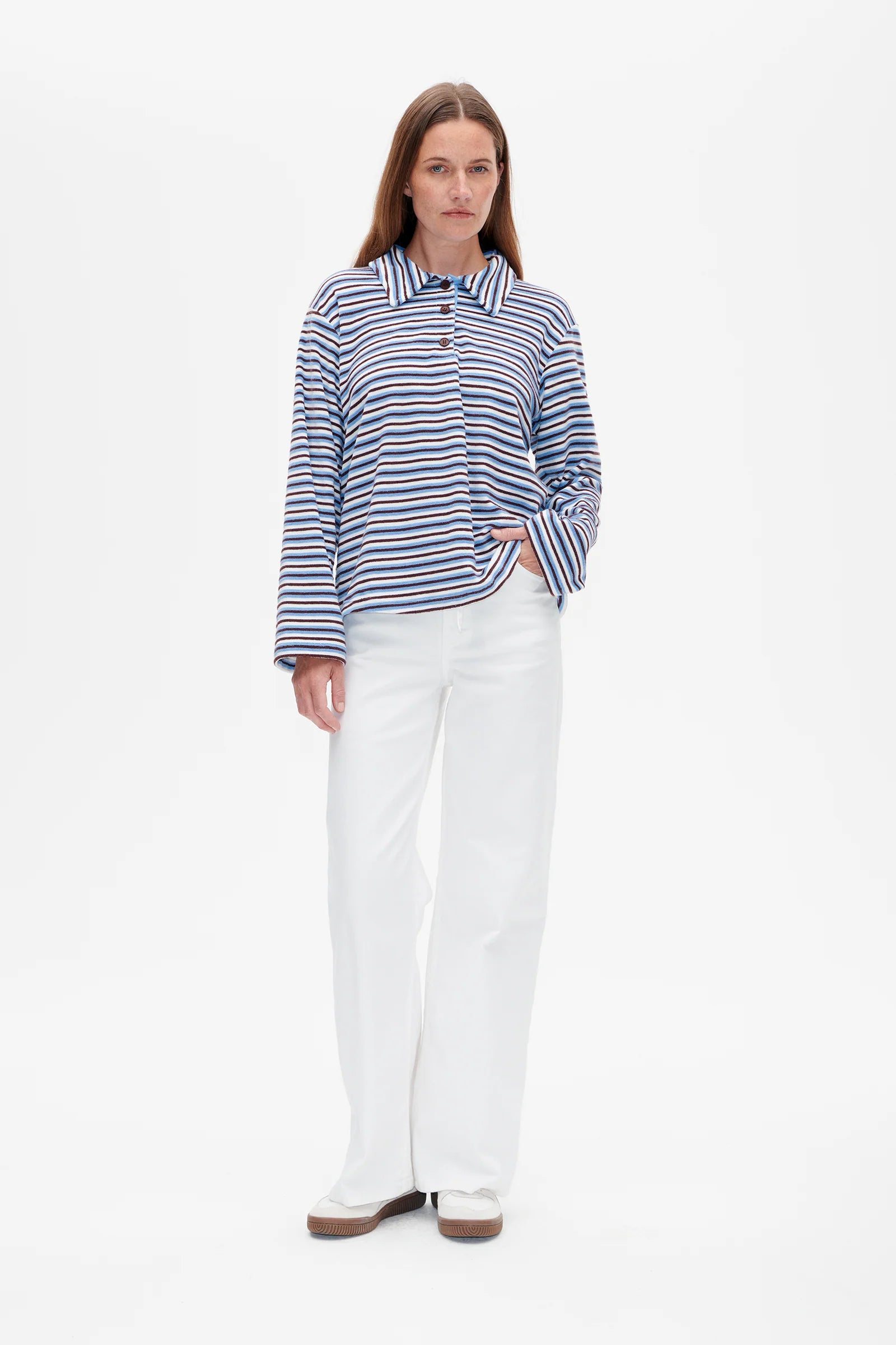 Jivan, Wedge Wood Stripe, Polo-Shirt - Lindner Fashion