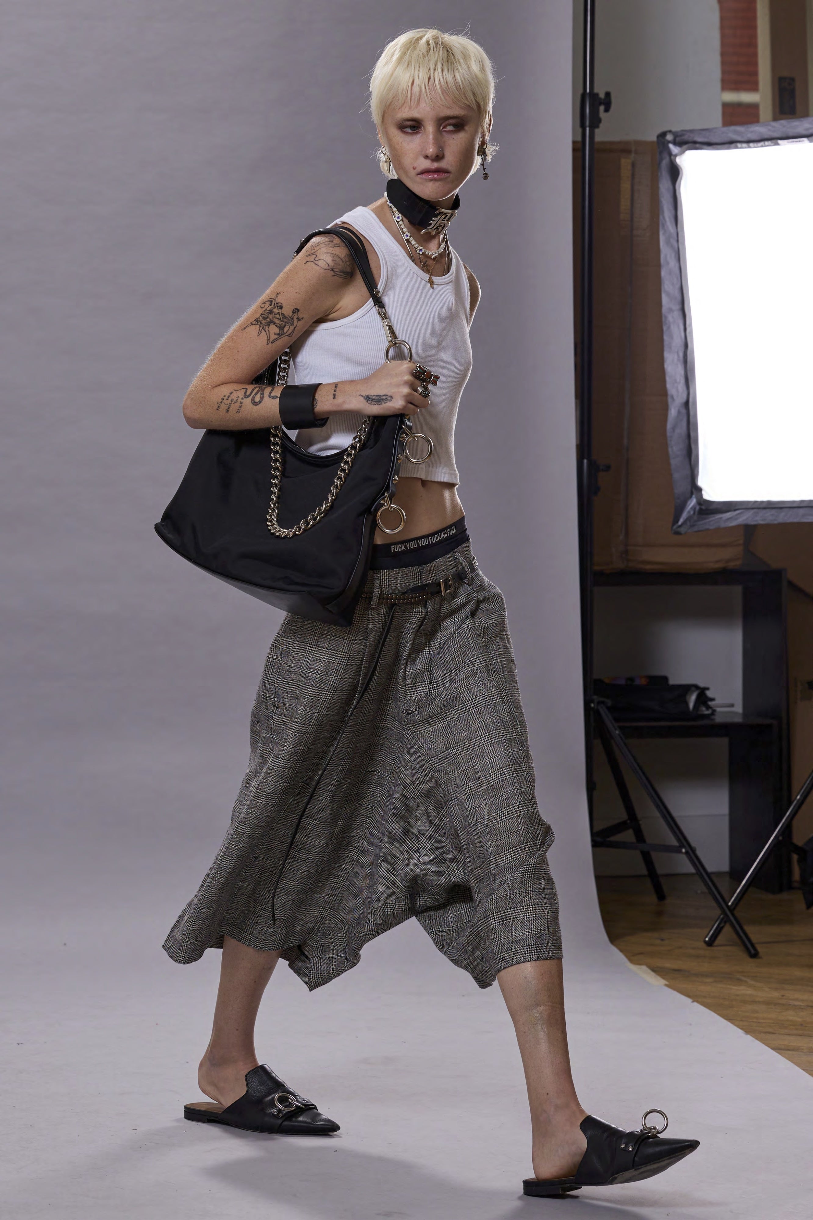 Jumbo Tailored, Glen Plaid, Shorts - Lindner Fashion