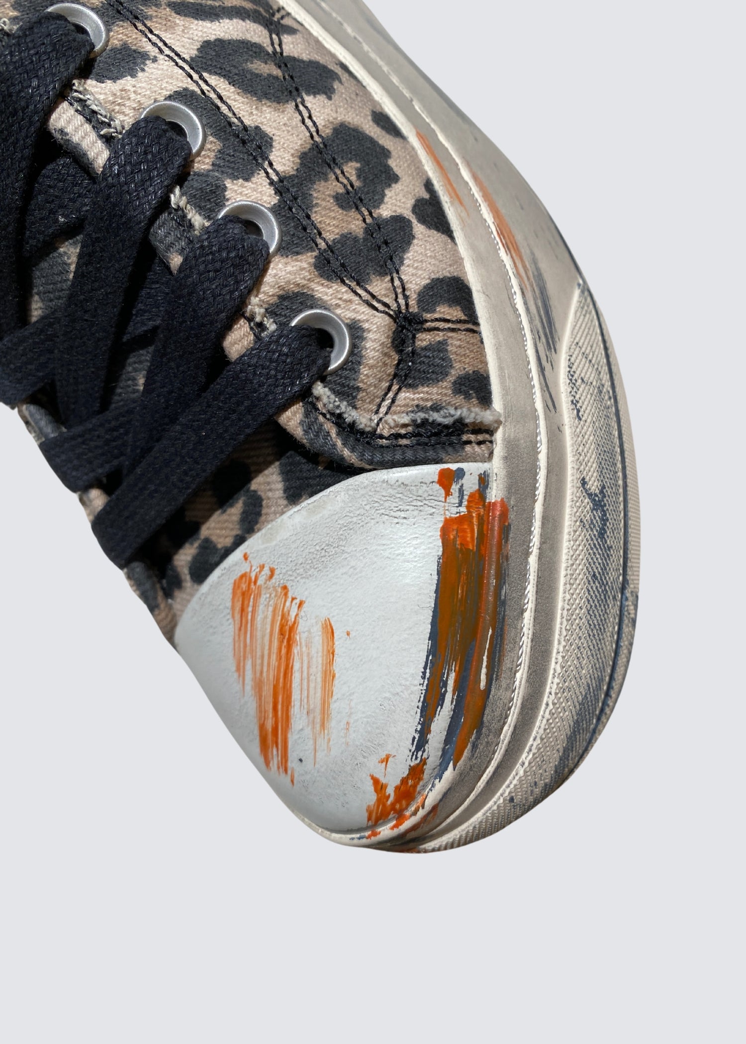 Kurt, Distressed Light Leopard, High Top Sneaker - Lindner Fashion