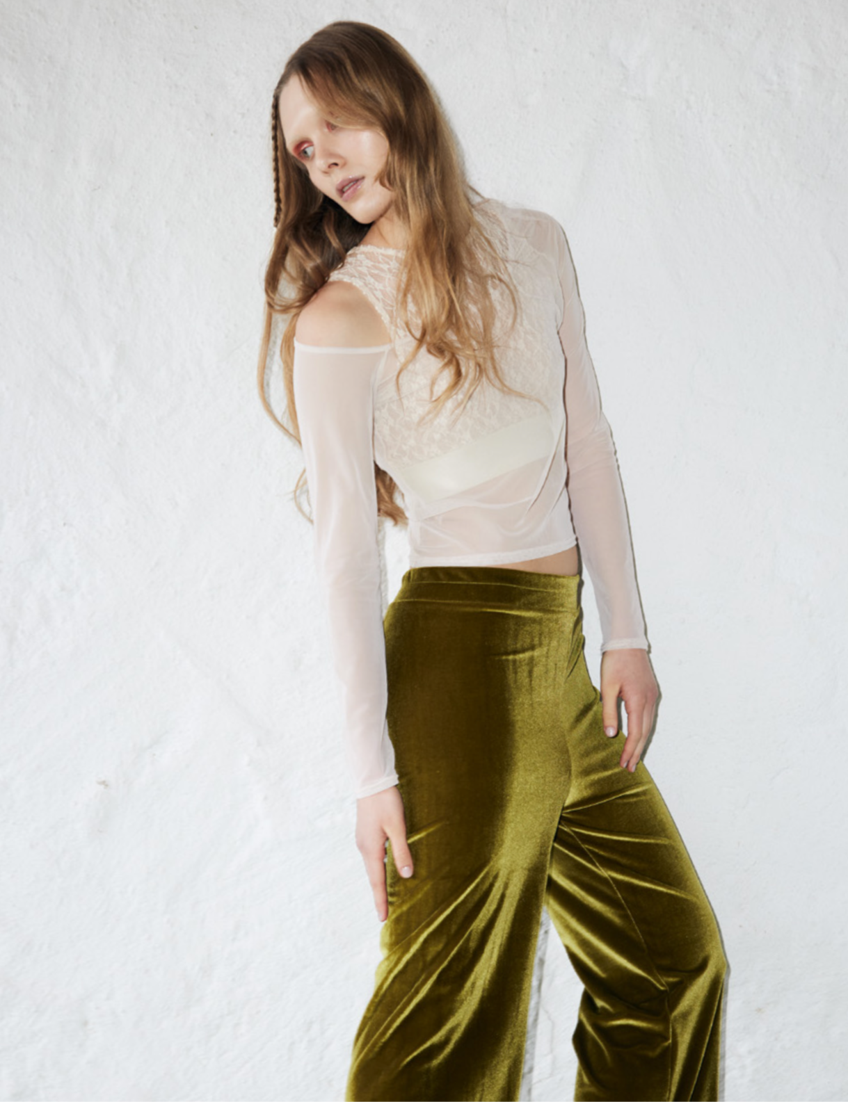 Lace Bustier, Ivory, Top - Lindner Fashion