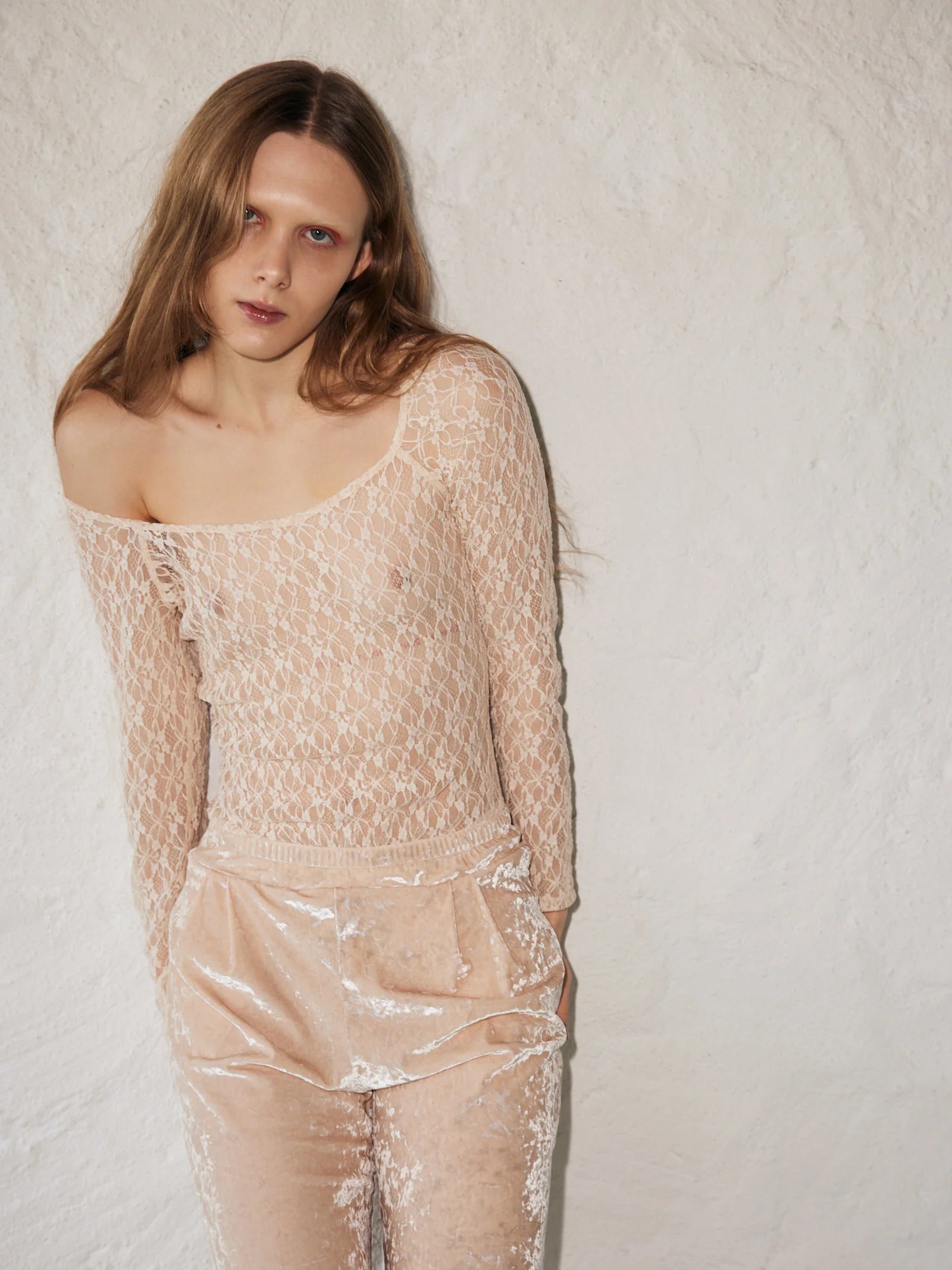 Lace Suit, Ivory, Body - Lindner Fashion