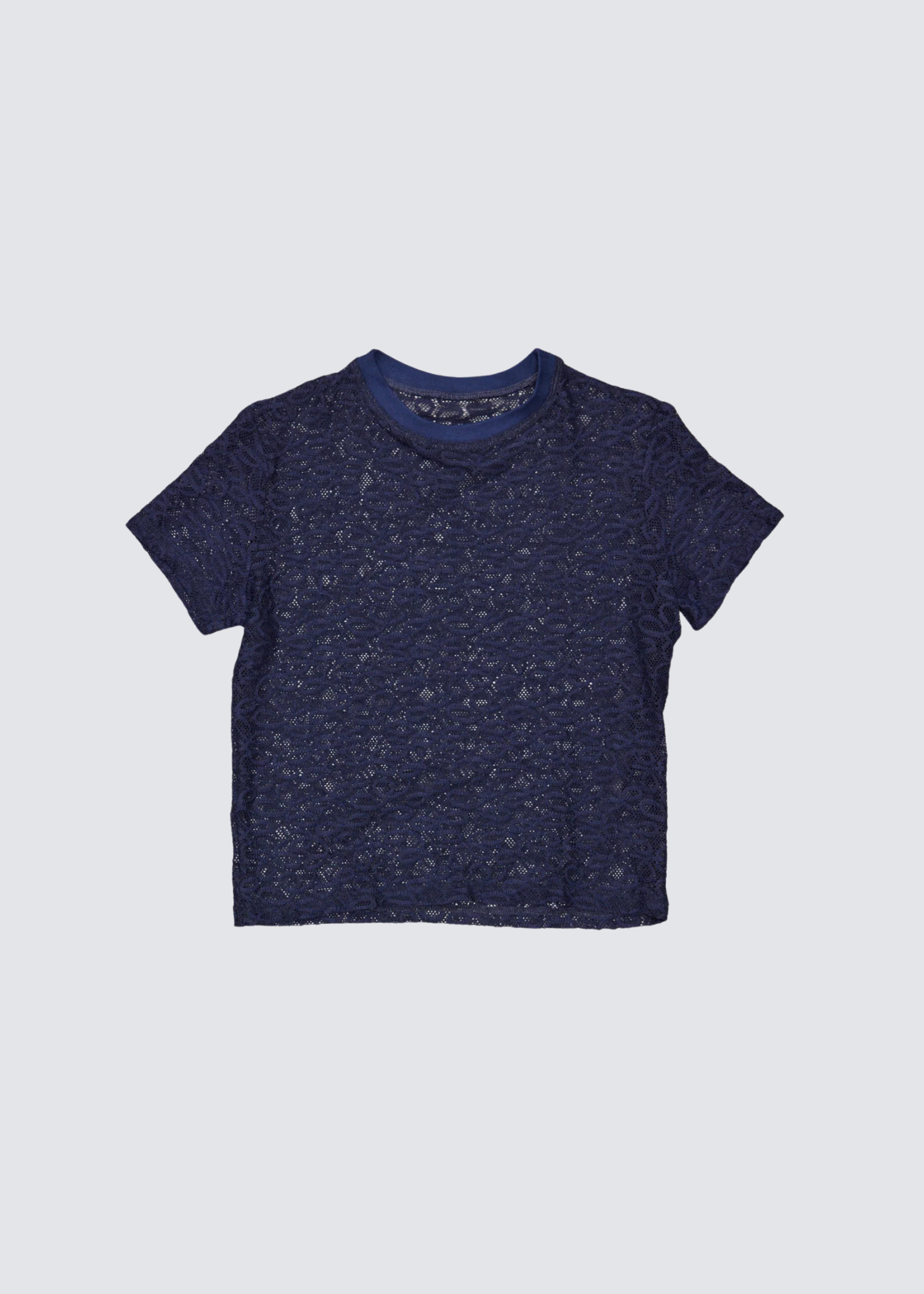 Lace Tiny, Navy, T-Shirt - Lindner Fashion