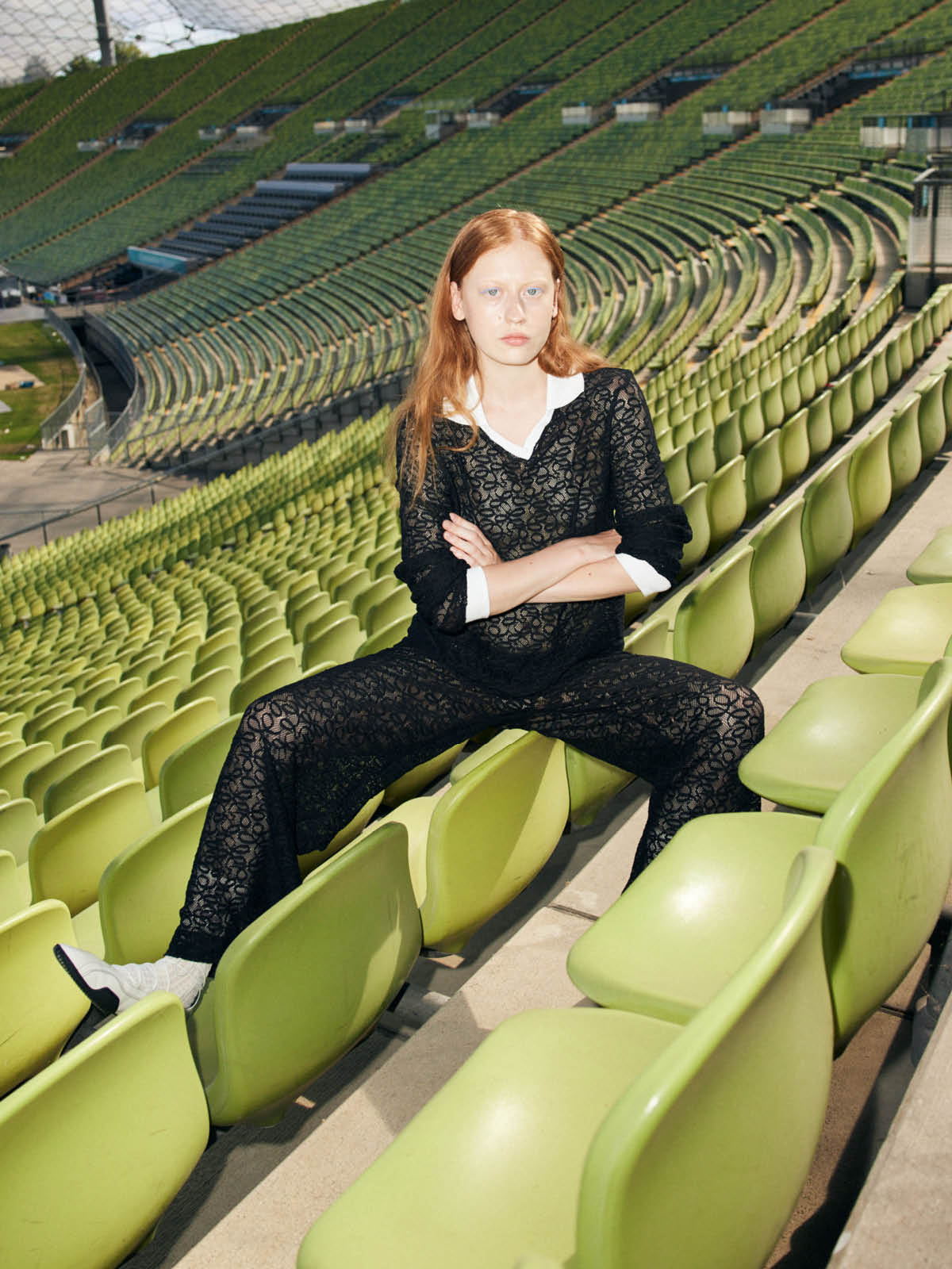 Lace Trikot, Black, Polo Shirt - Lindner Fashion