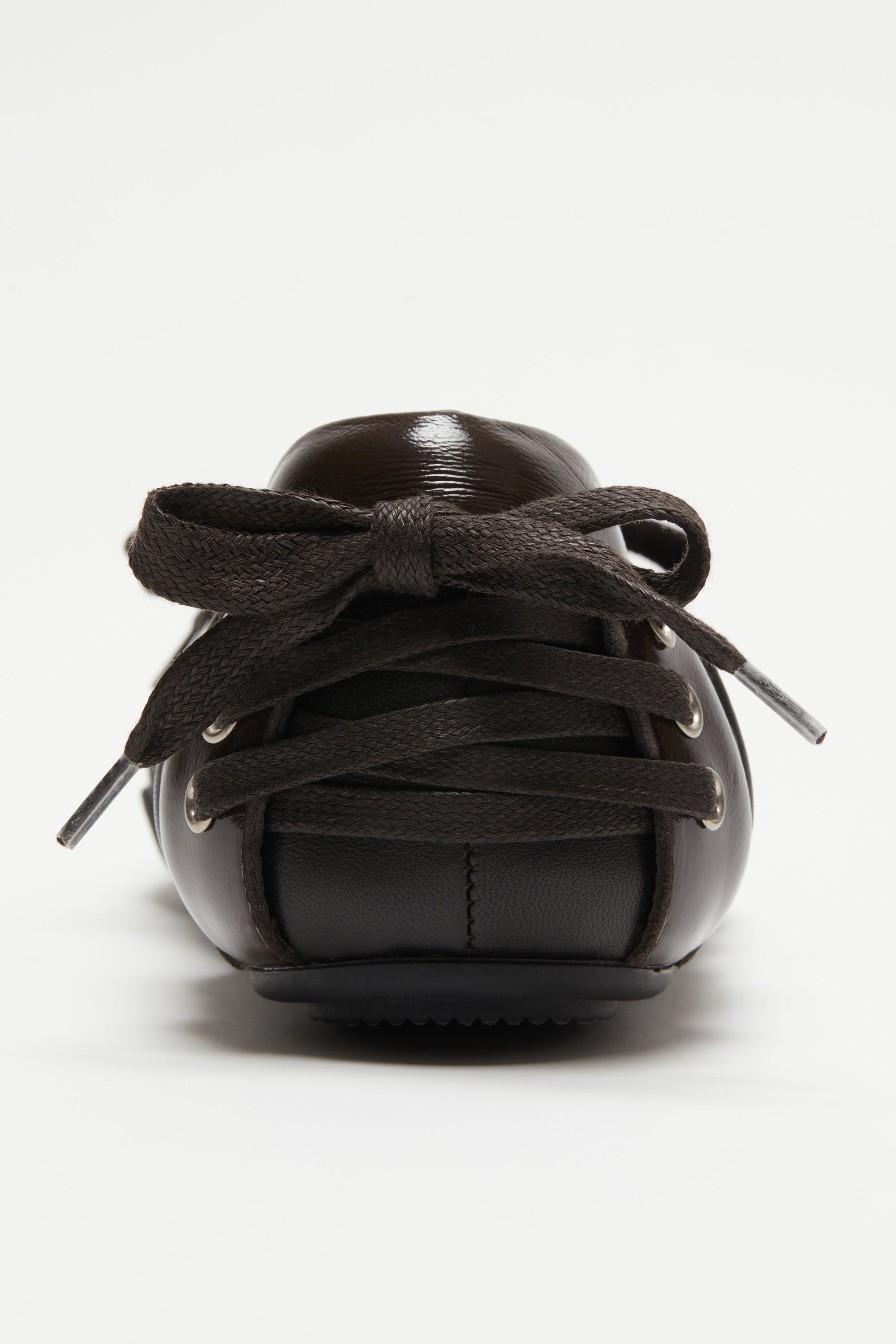 Lace-Up, Dark Brown, Ballerina - Lindner Fashion