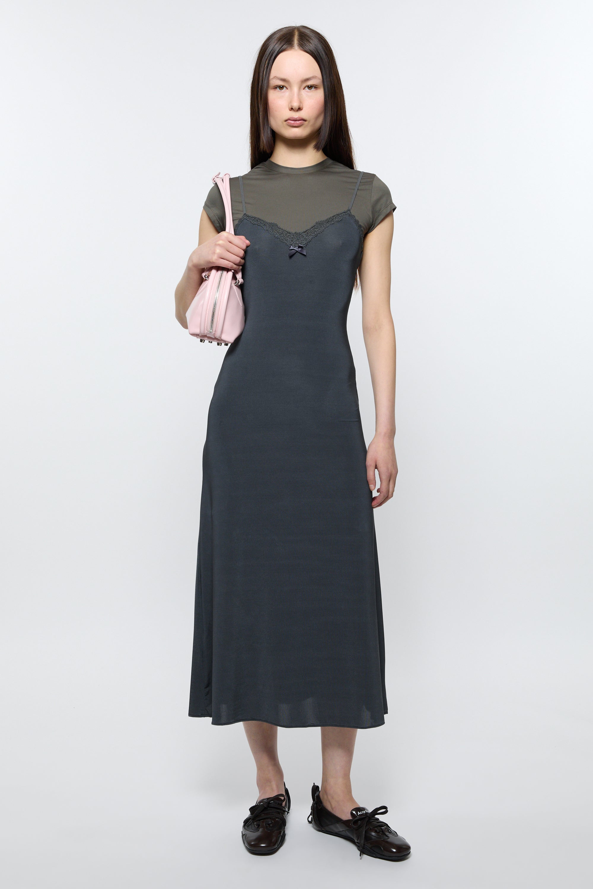 Lace-Up, Dark Brown, Ballerina - Lindner Fashion