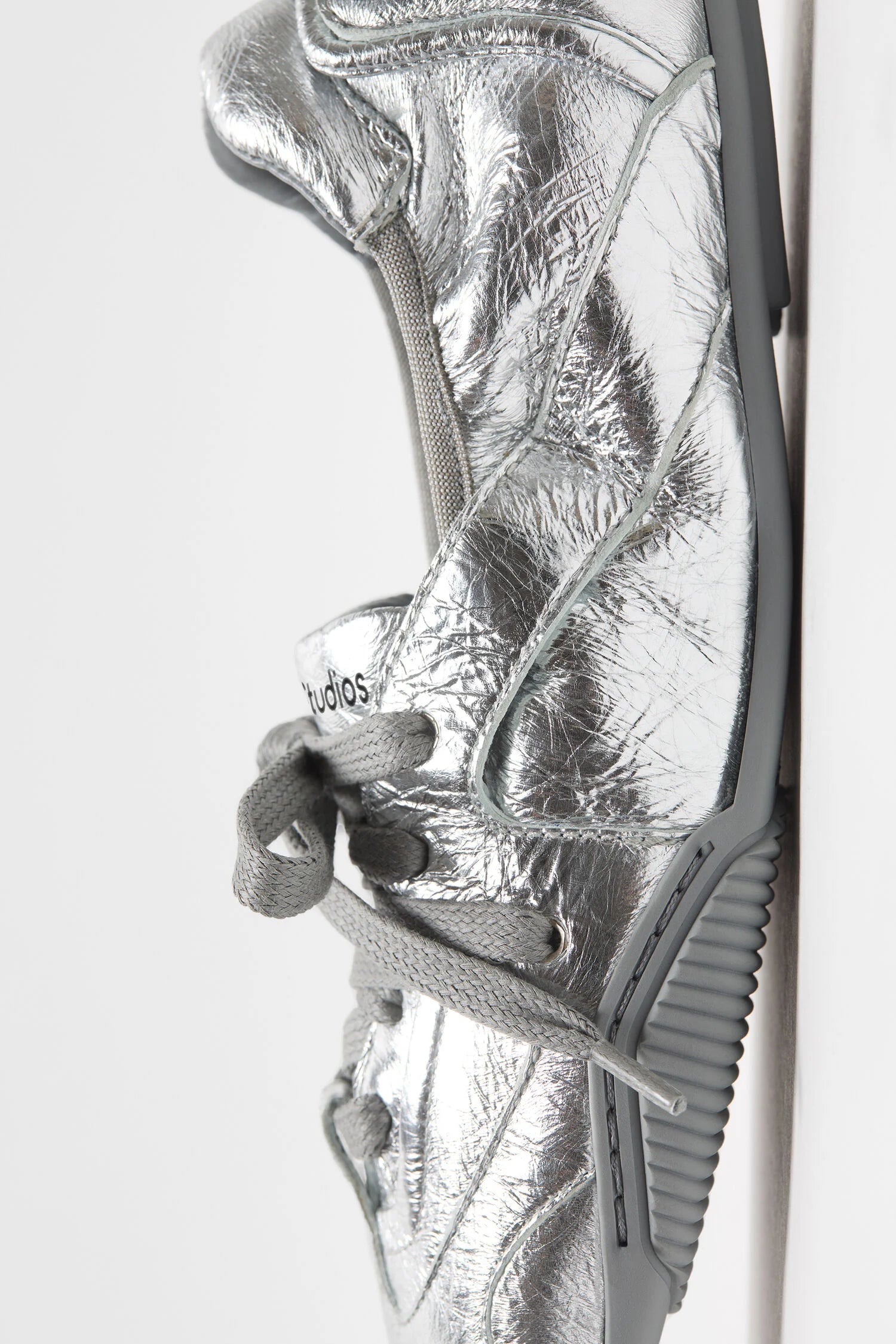 Lace-Up, Silver, Ballerina - Lindner Fashion