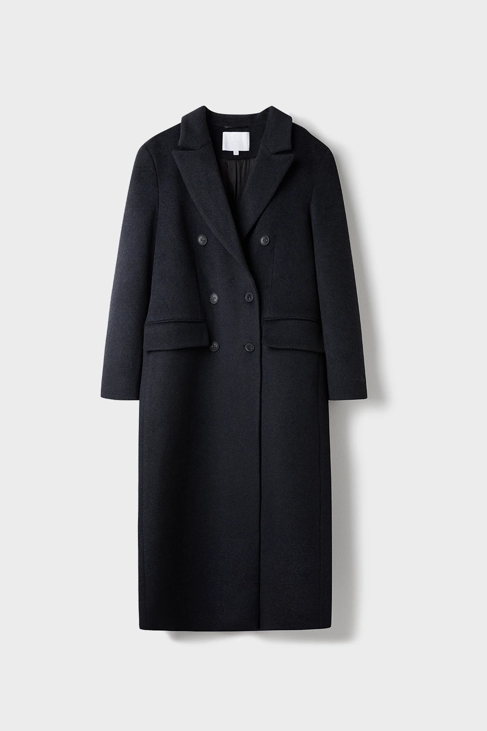 LALA BERLIN schwarzer Mantel aus Wollgemisch - Flatshot
