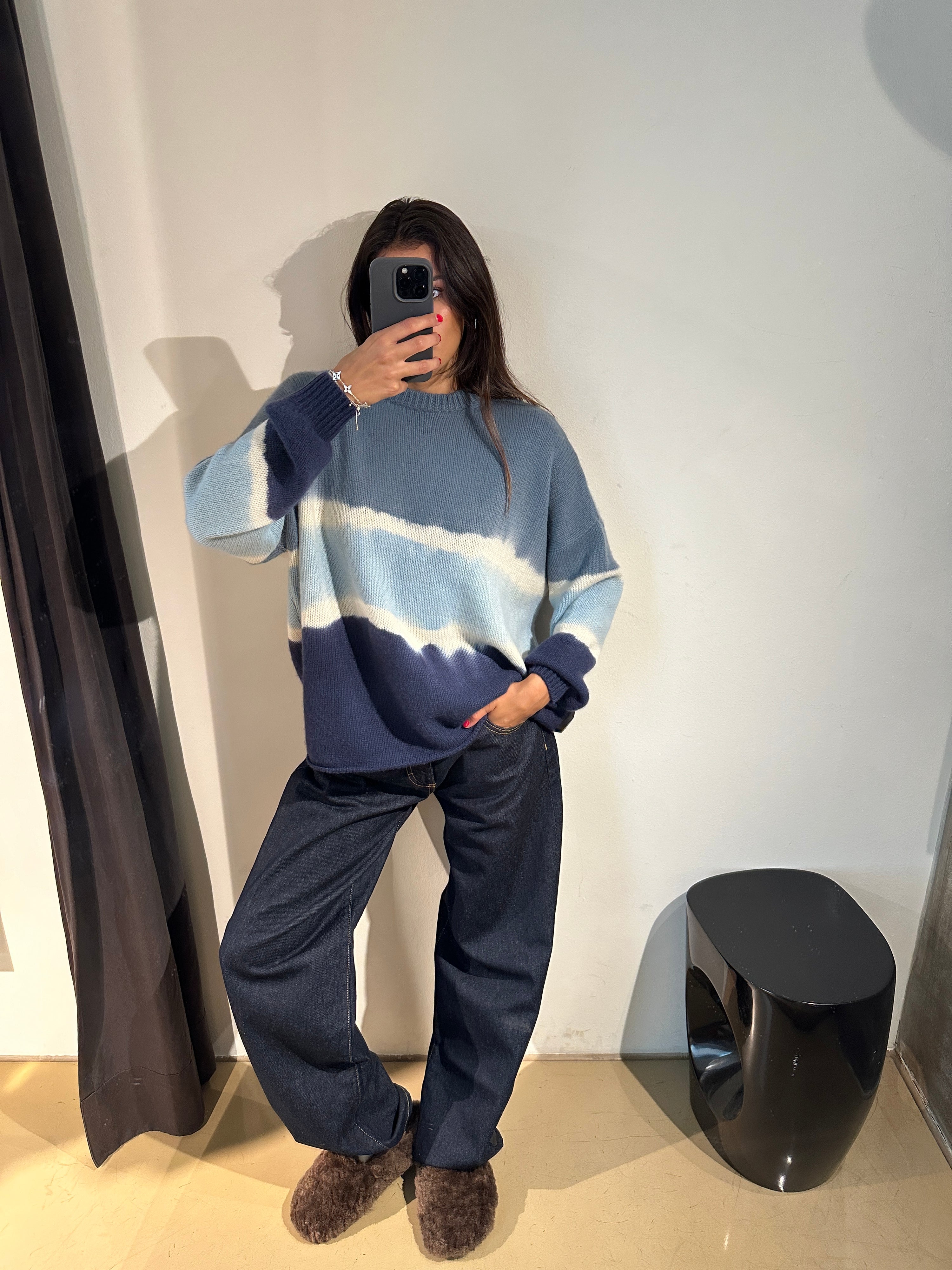 Leni, Blues, Pullover - Lindner Fashion