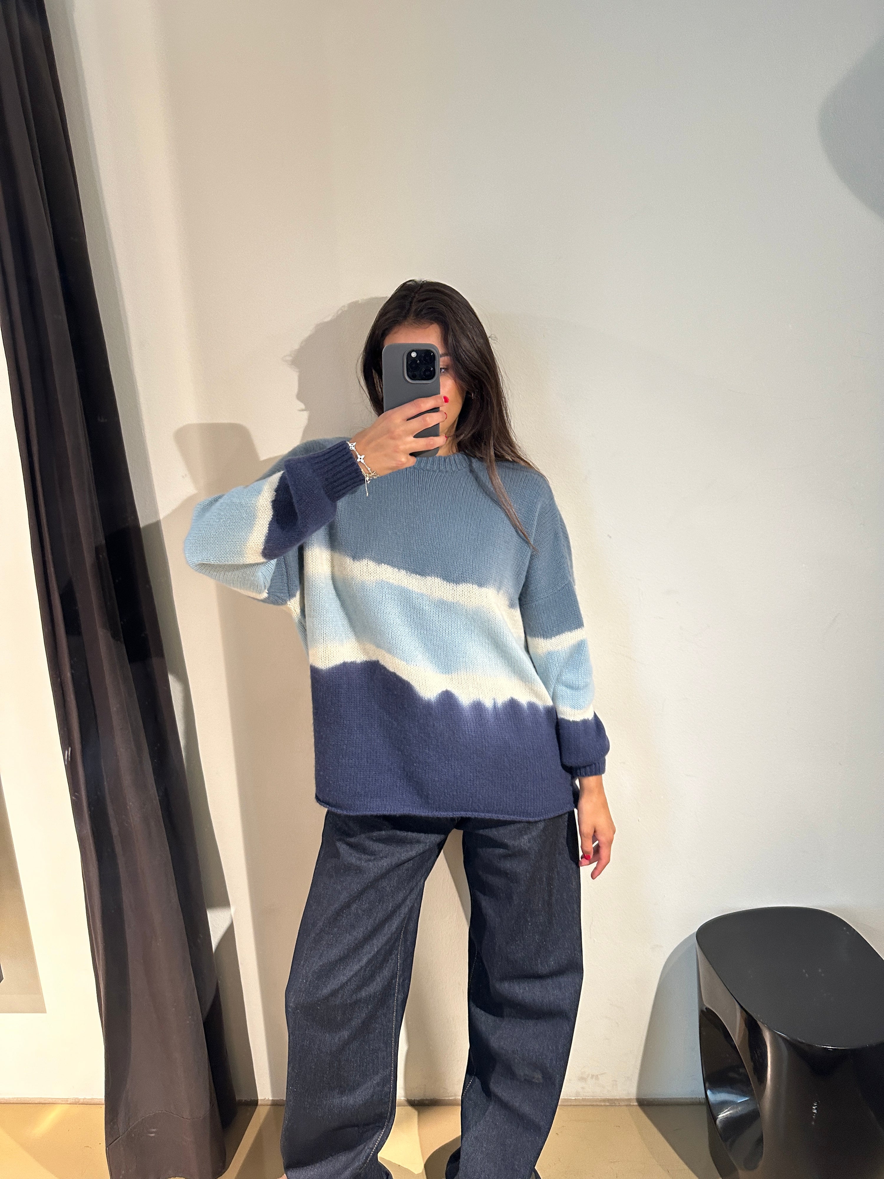 Leni, Blues, Pullover - Lindner Fashion