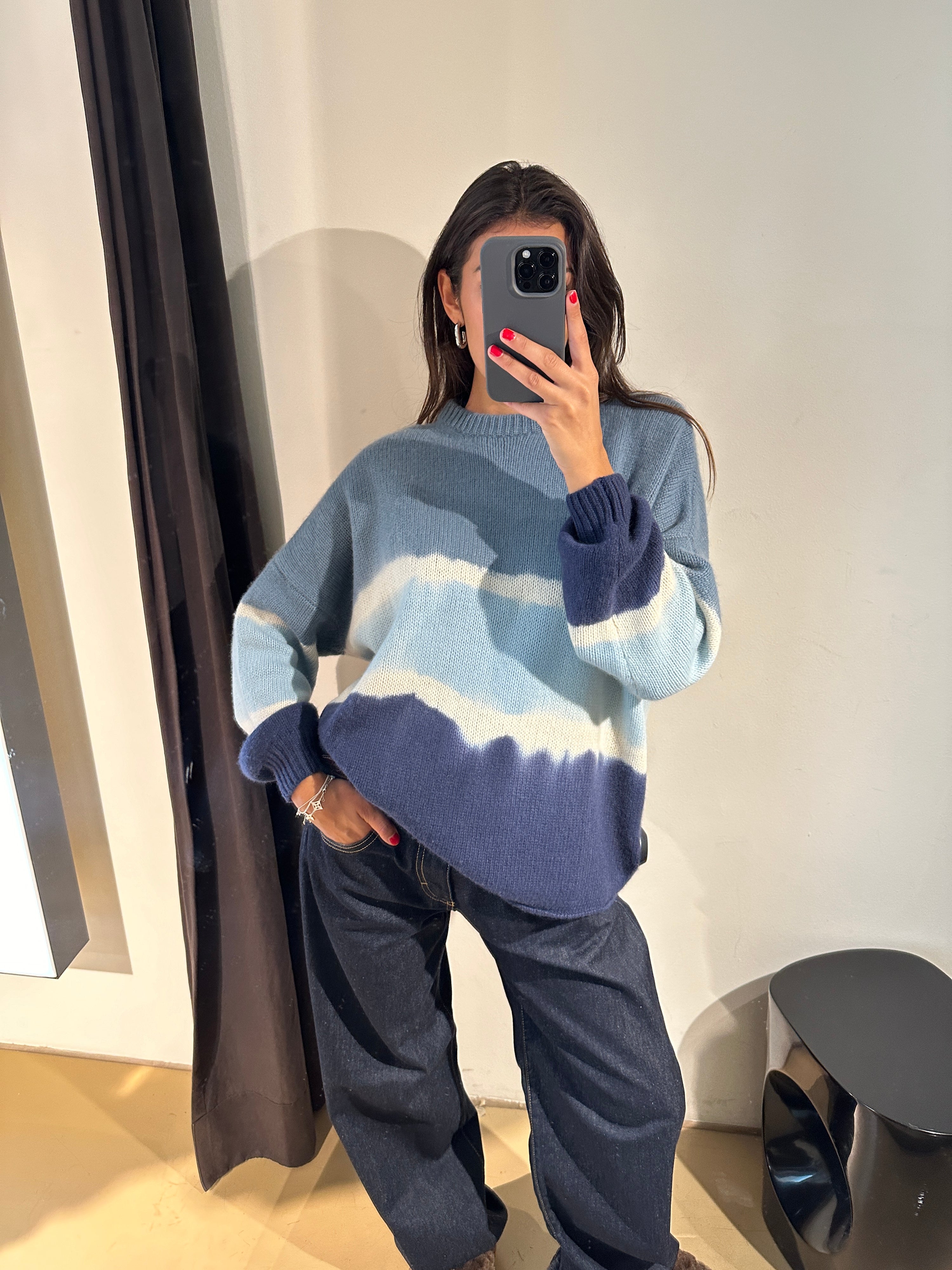 Leni, Blues, Pullover - Lindner Fashion