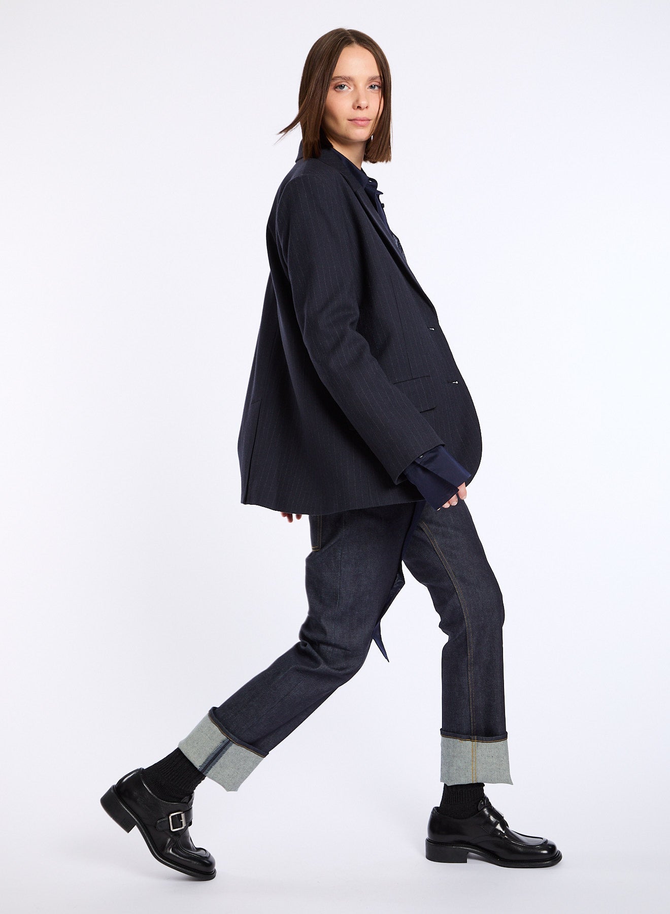 Louis, Navy, Jeans - Lindner Fashion