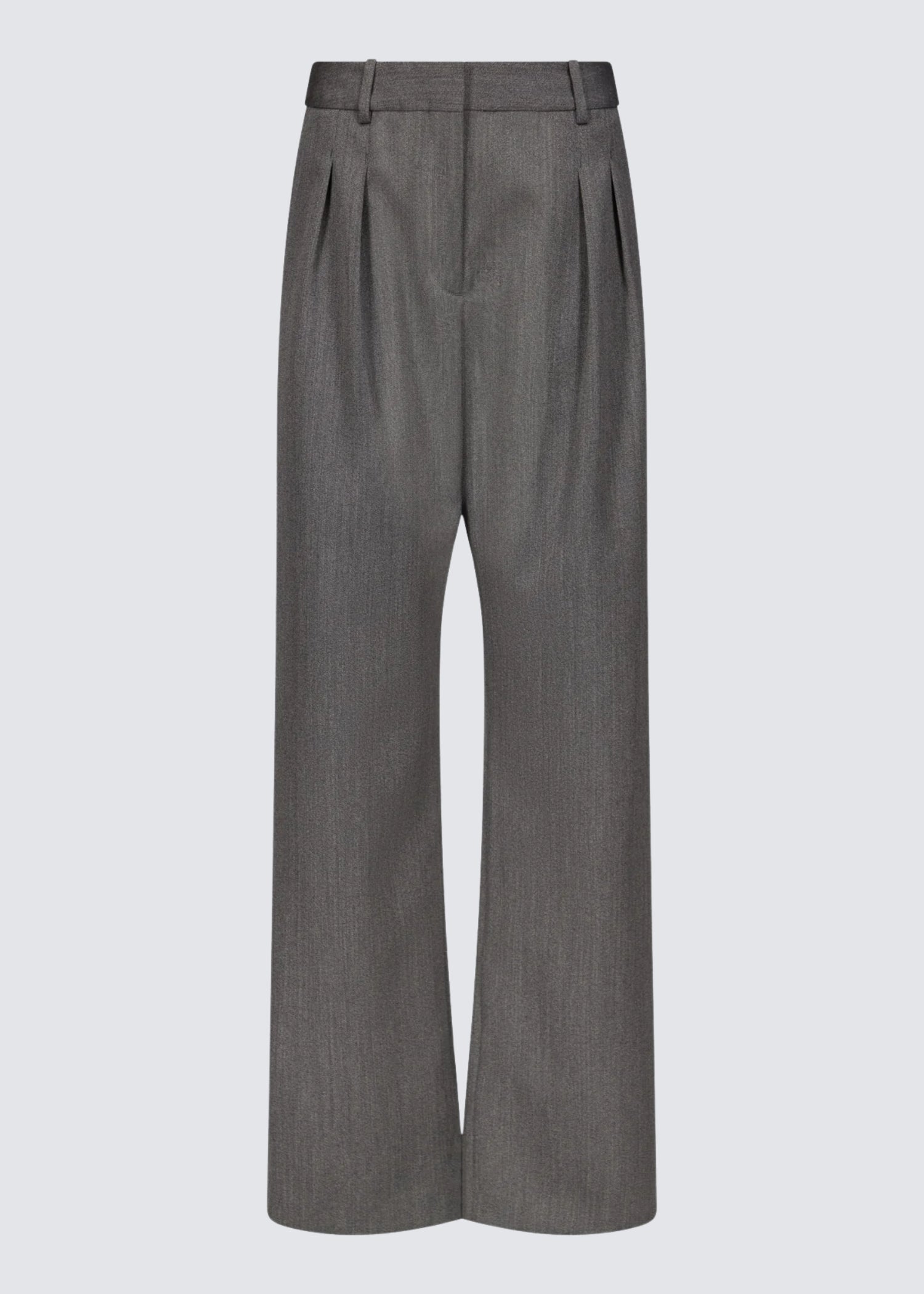 Loulou de Sasion Tara Hose aus Schurwolle in grau - Flatshot Frontansicht