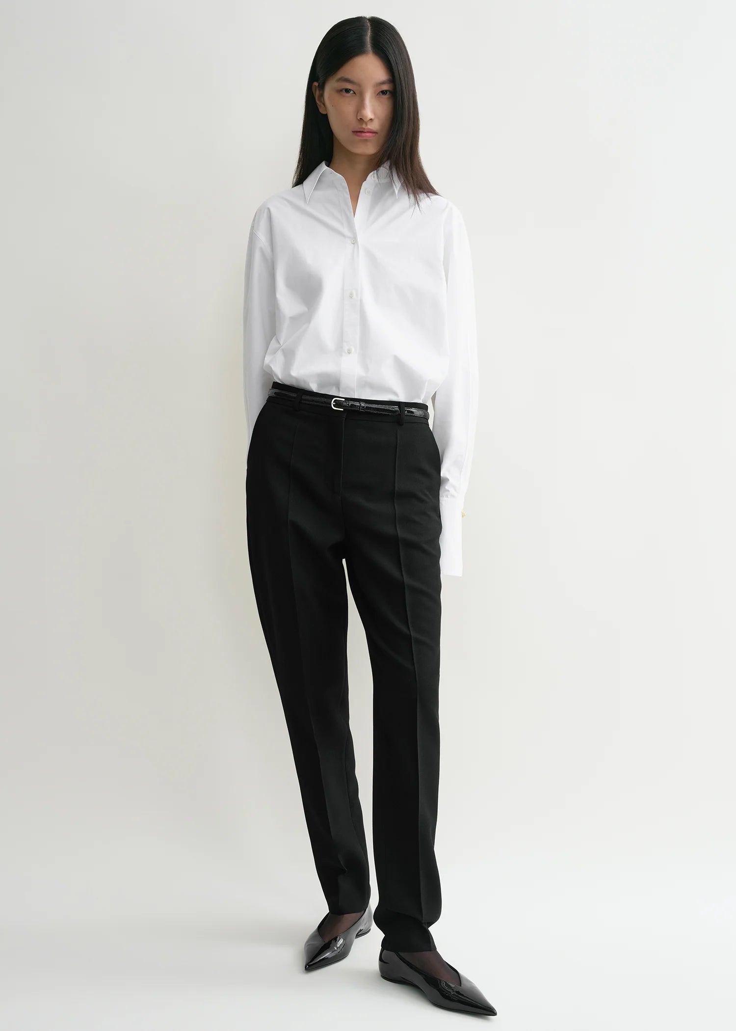Low Waist Tailored, Black, Hose - Lindner Fashion