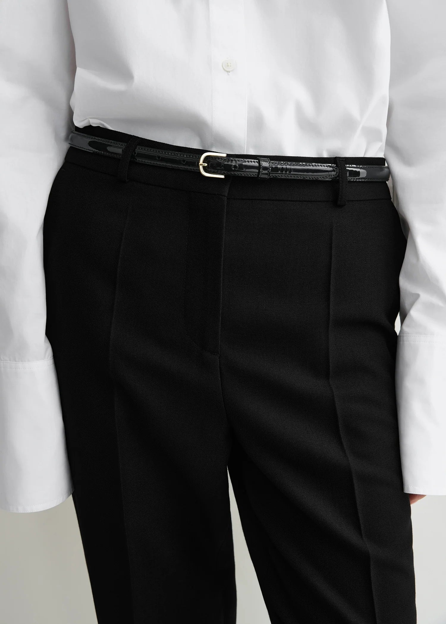 Low Waist Tailored, Black, Hose - Lindner Fashion
