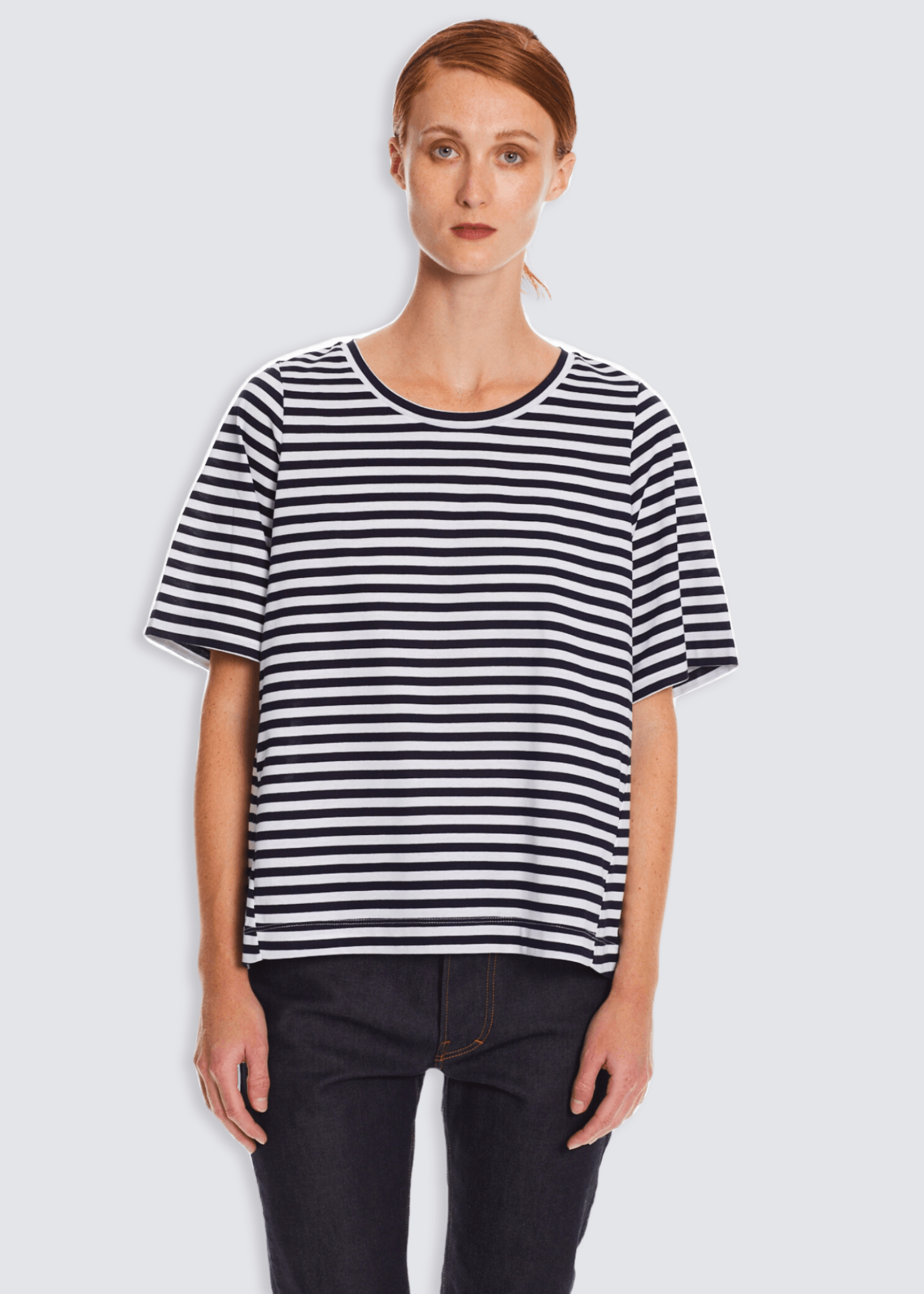 Mac, Black/Natural Stripes, T-Shirt - Lindner Fashion