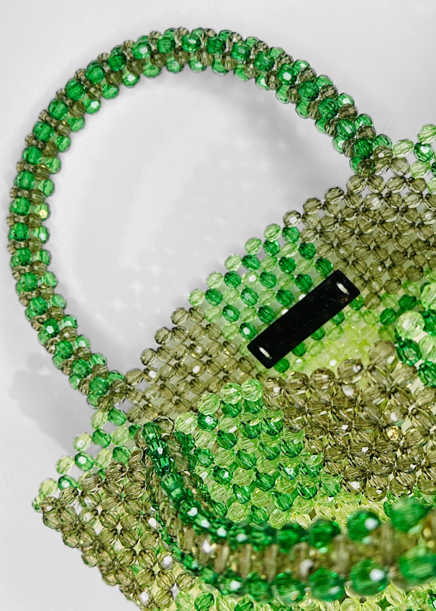 Market, Sheer Green Checked, Pearl Bag - Lindner Fashion