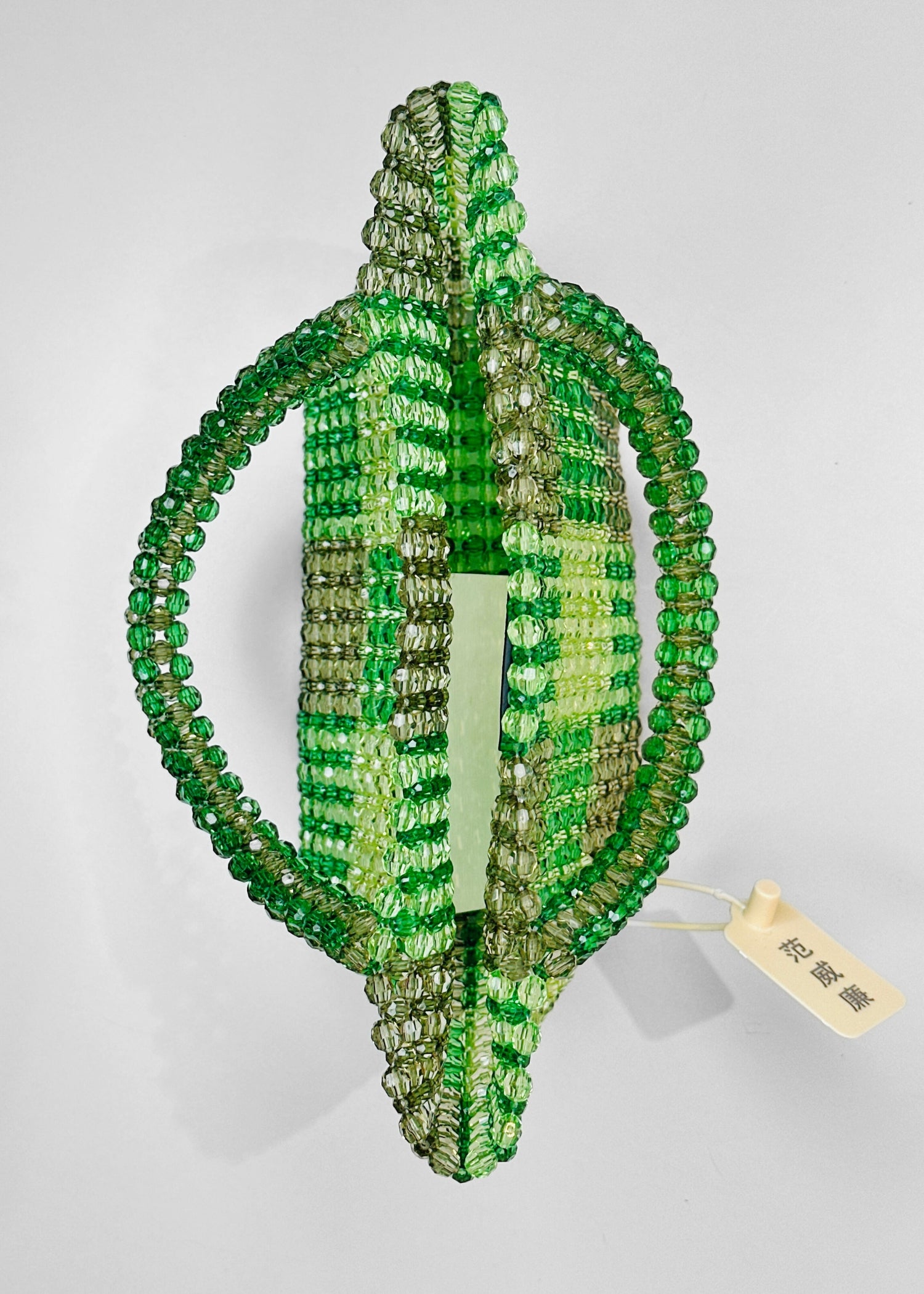 Market, Sheer Green Checked, Pearl Bag - Lindner Fashion