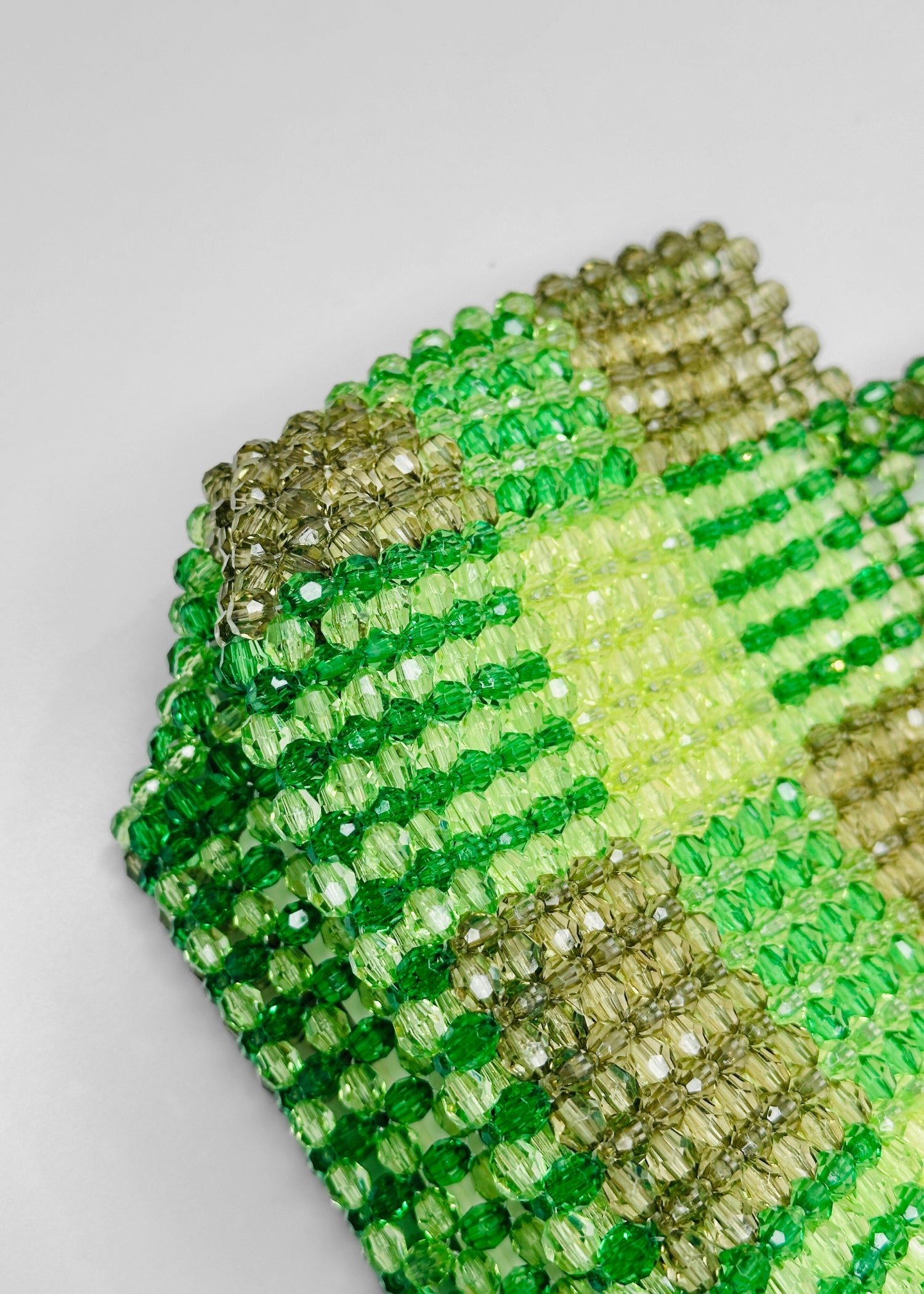 Market, Sheer Green Checked, Pearl Bag - Lindner Fashion