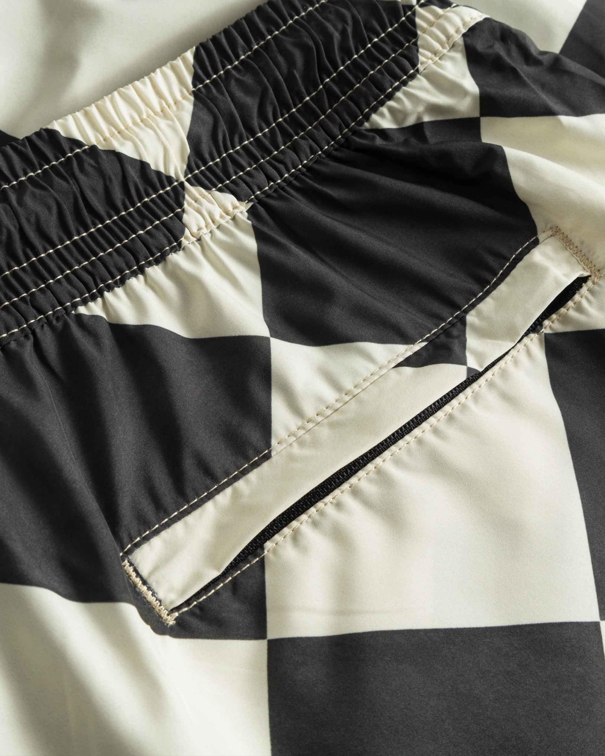 Marshmellow, Black/White, Badeshorts - Lindner Fashion