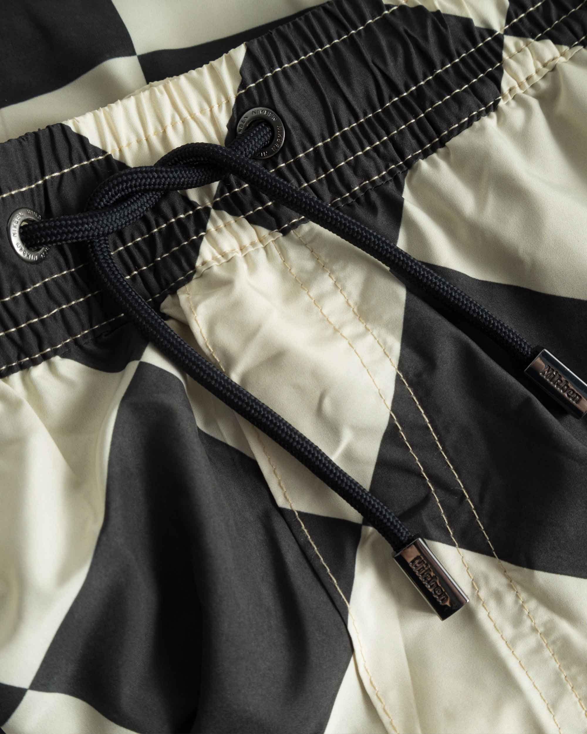 Marshmellow, Black/White, Badeshorts - Lindner Fashion