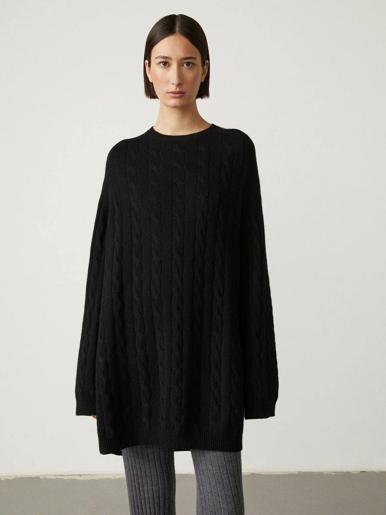 Maybelle Tunic, Black, Pullover - Lindner Fashion