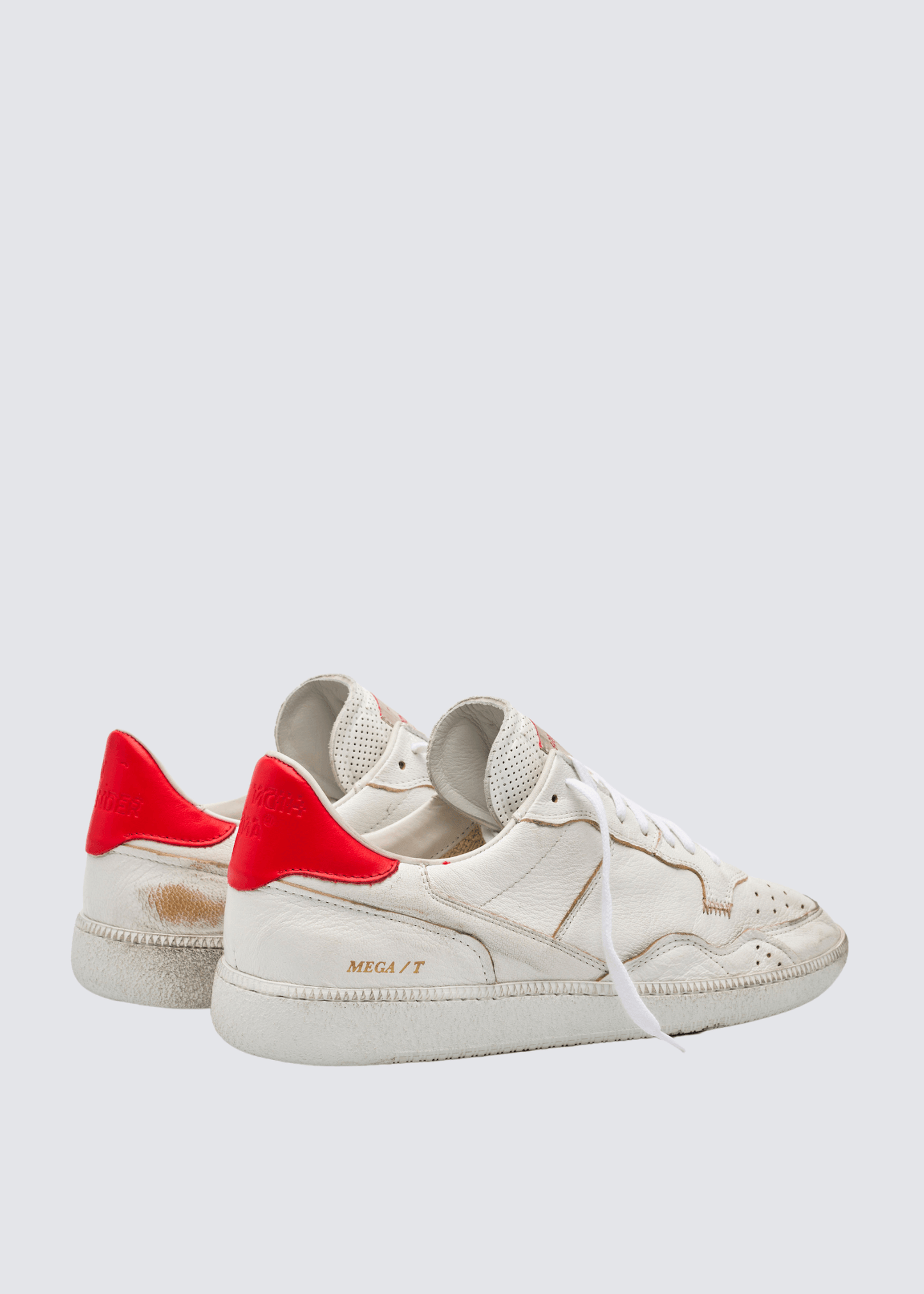 Mega T, White Red, Genderless Sneaker - Lindner Fashion