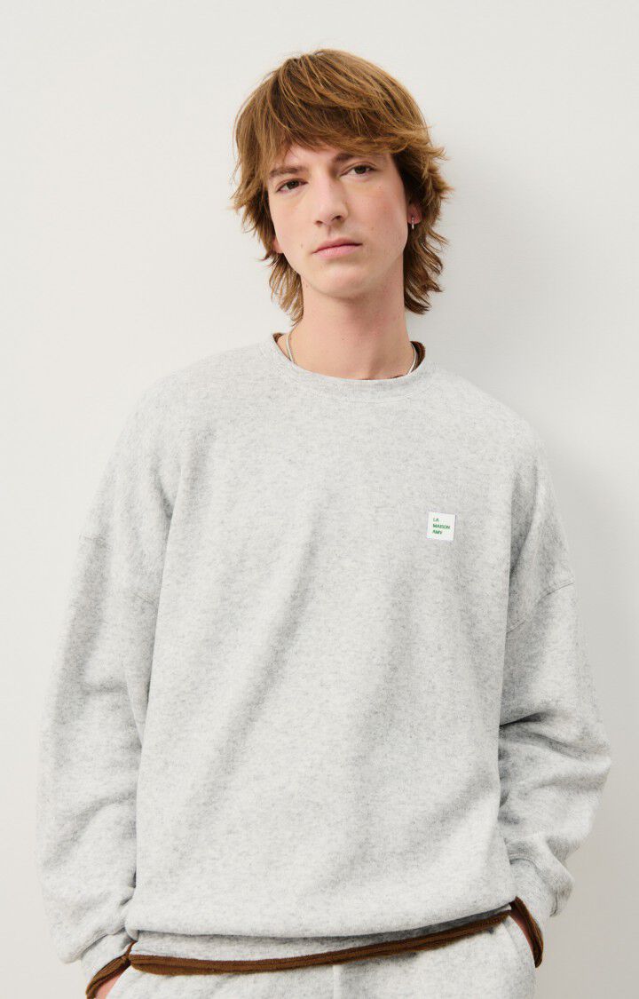 Mevona, Gris Clair Chiné, Sweatshirt - Lindner Fashion