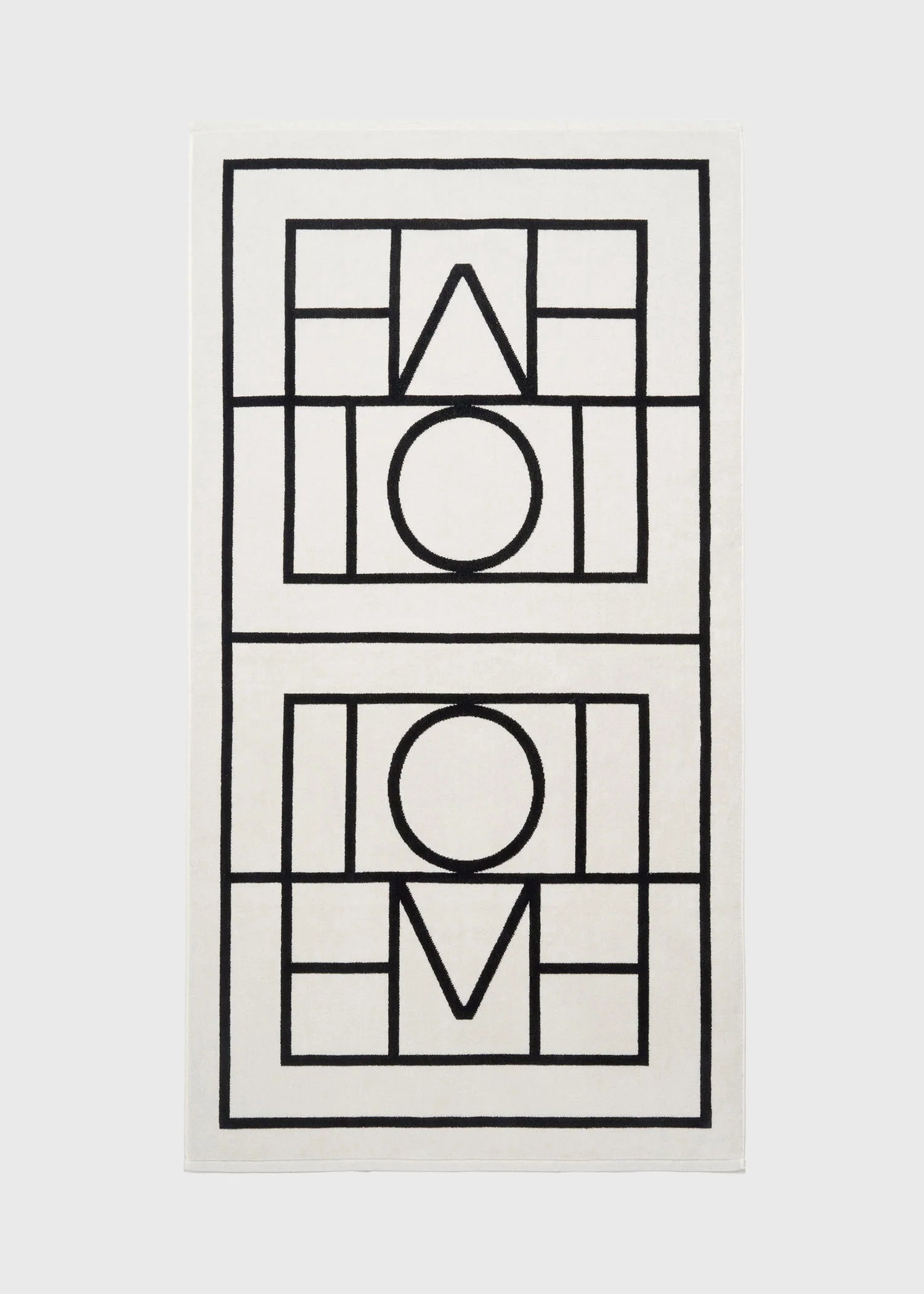 Monogram Jacquard, Tofu, Beach Towel - Lindner Fashion