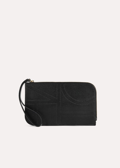 Monogram Pouch, Black, Bag - Lindner Fashion