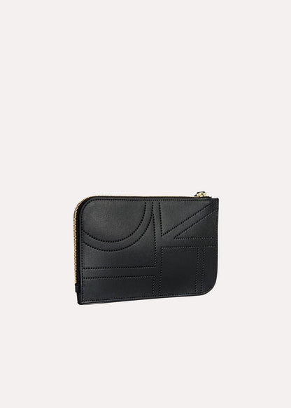 Monogram Pouch, Black, Bag - Lindner Fashion