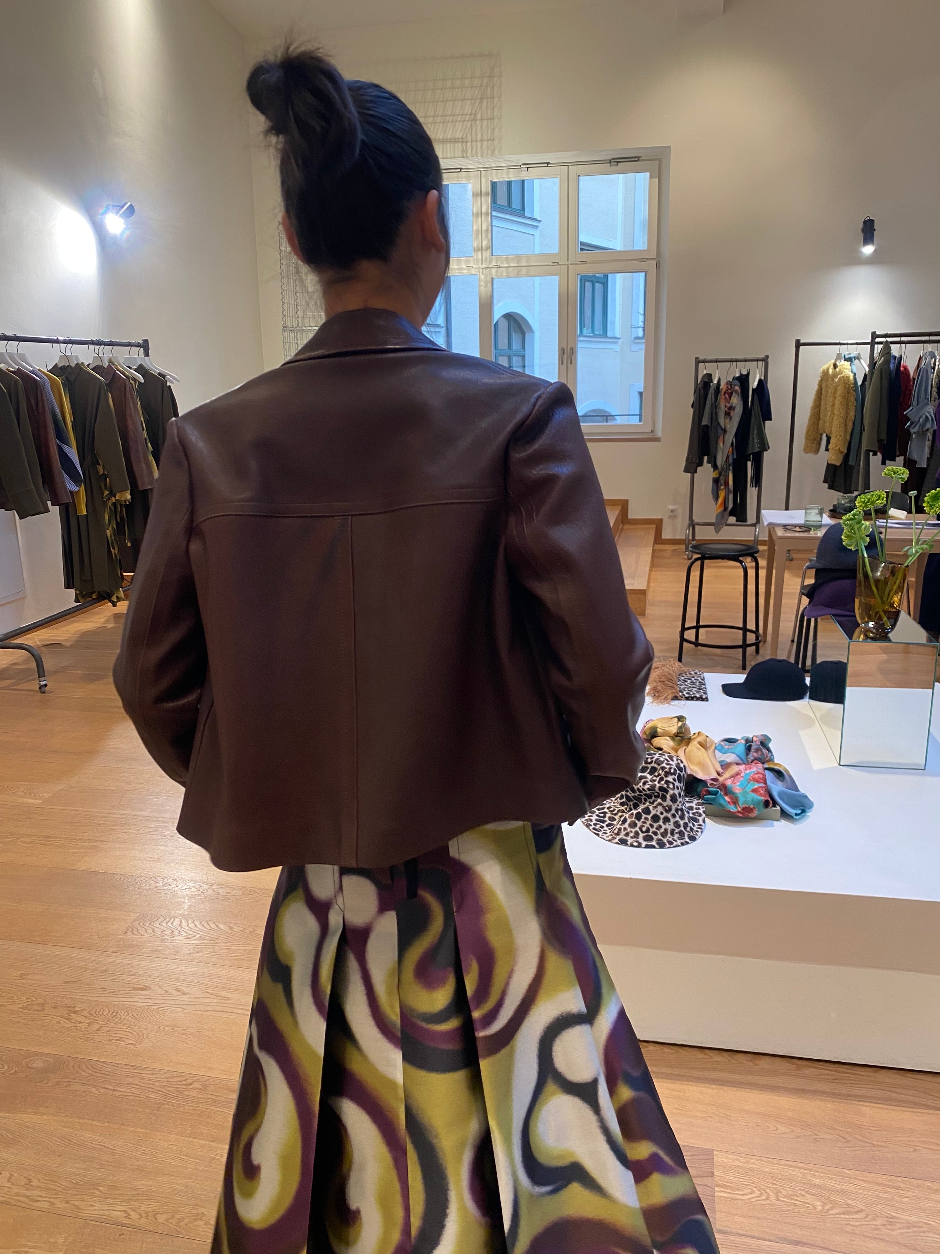 Odeeh Mahogany Lederjacke - von hinten