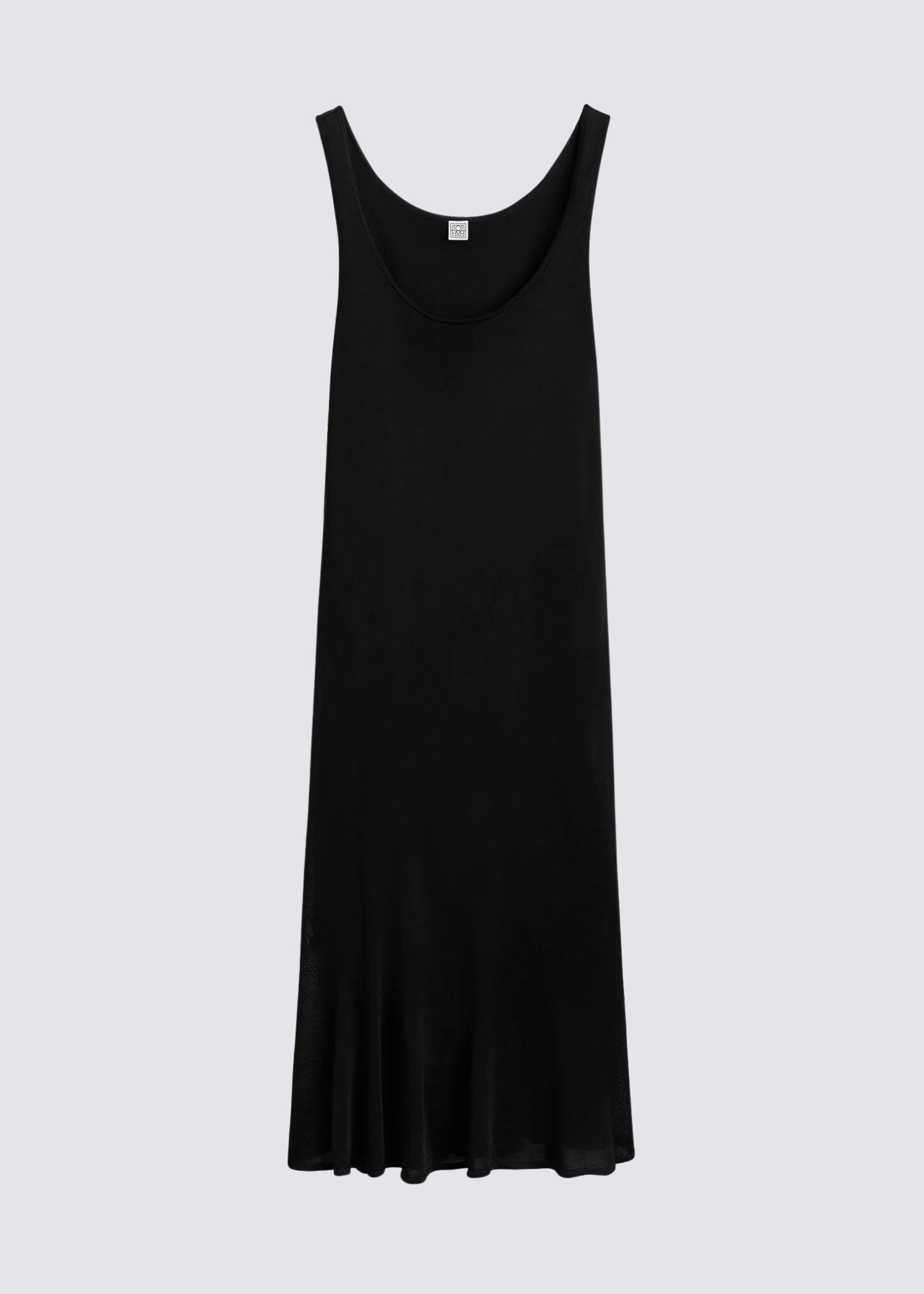 Fluted Hem, Black, Kleid