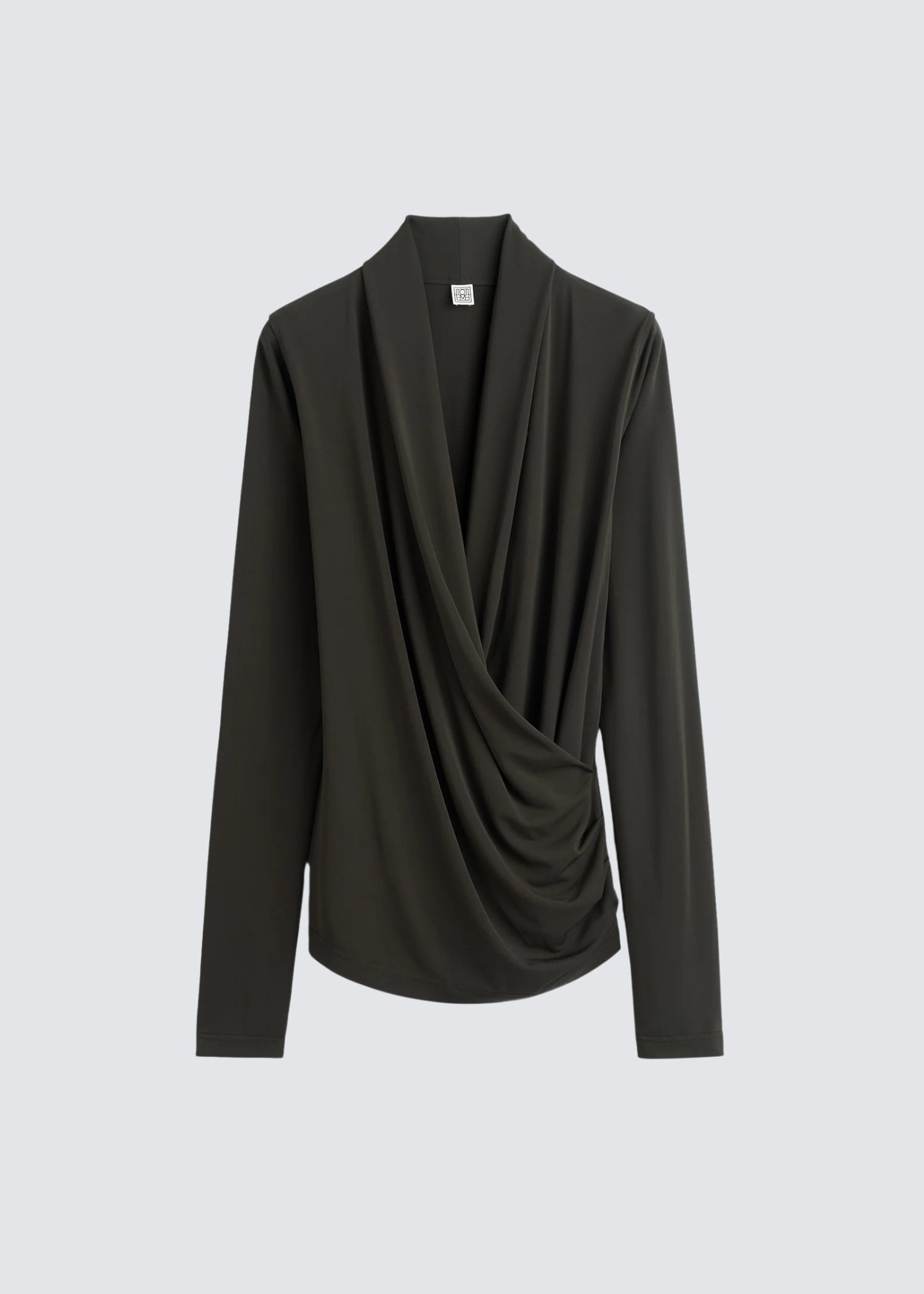 Overlapped Jeresy Top, Pepper, Langarm - Lindner Fashion