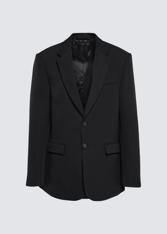 Oversize Single Breasted, Black, Blazer - Lindner Fashion