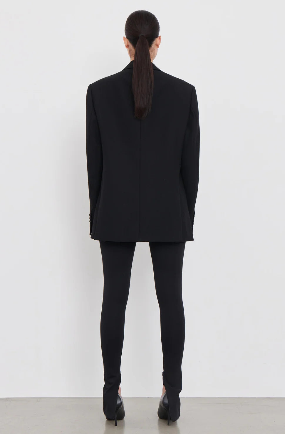 Oversize Single Breasted, Black, Blazer - Lindner Fashion