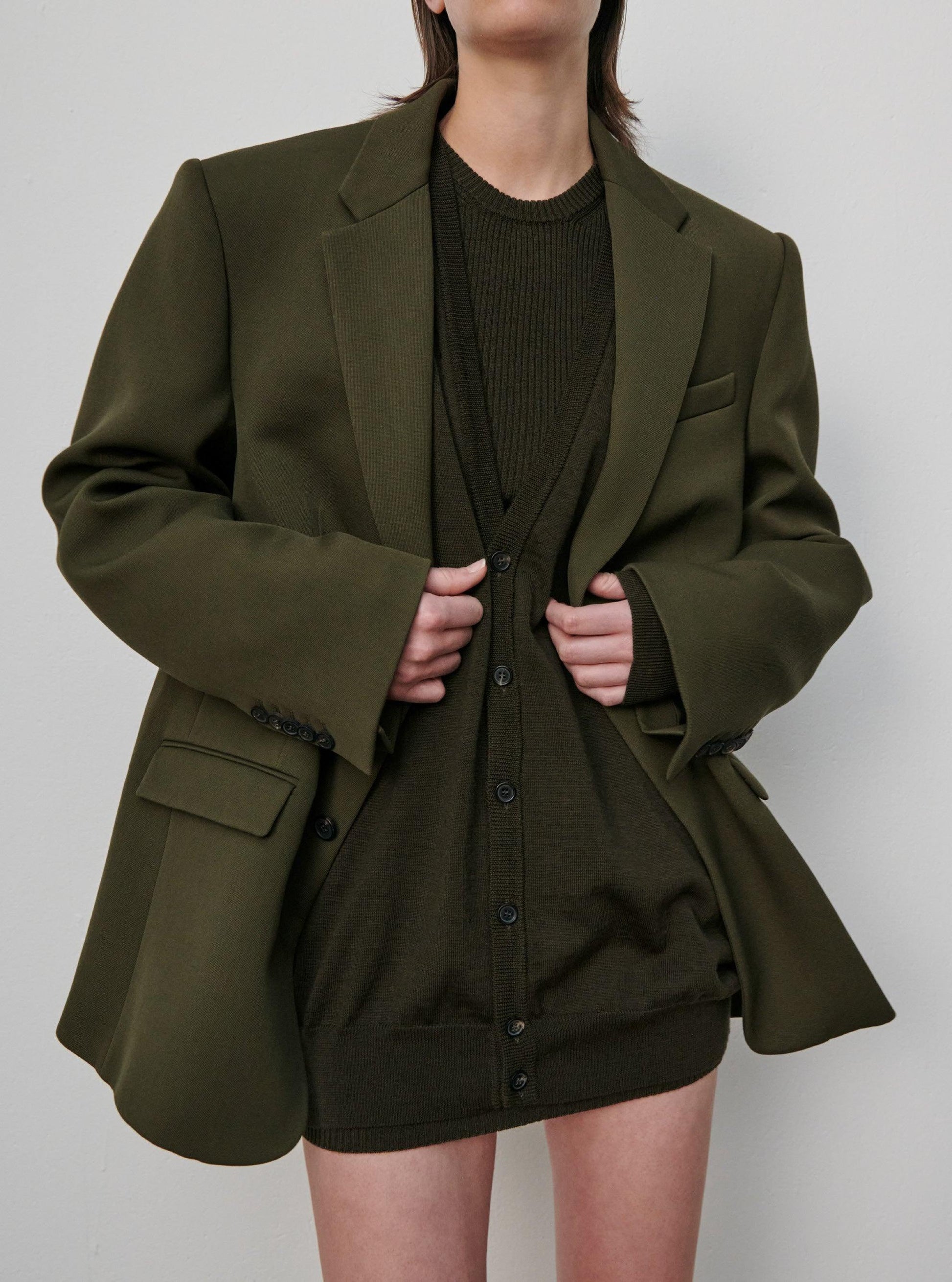 Oversize Single Breasted, Military, Blazer - Lindner Fashion