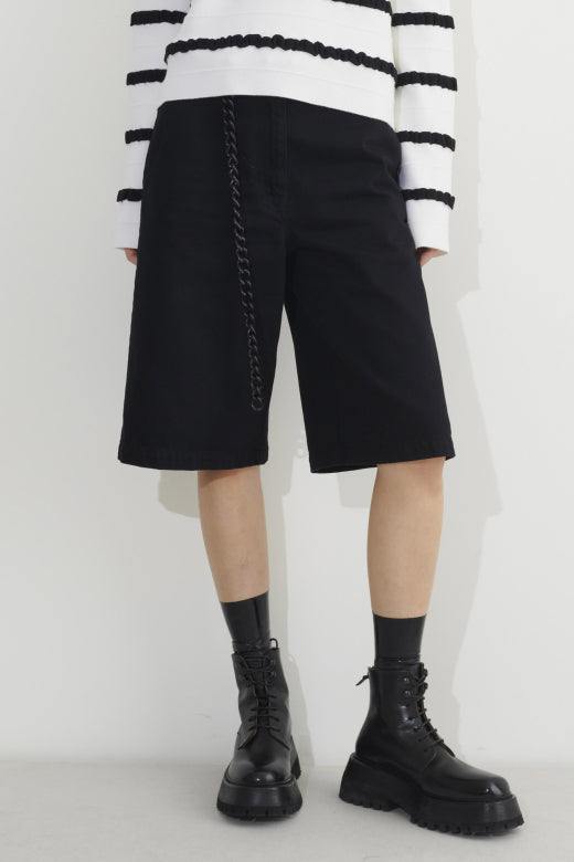 Pagrid, Black Denim, Shorts - Lindner Fashion