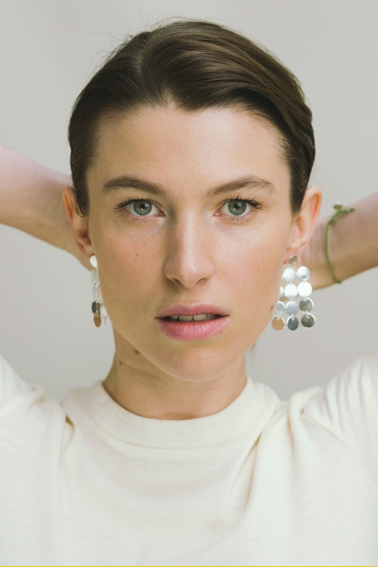 Pailletten Chandelier, 925 Sterling Silver, Ohrringe - Lindner Fashion