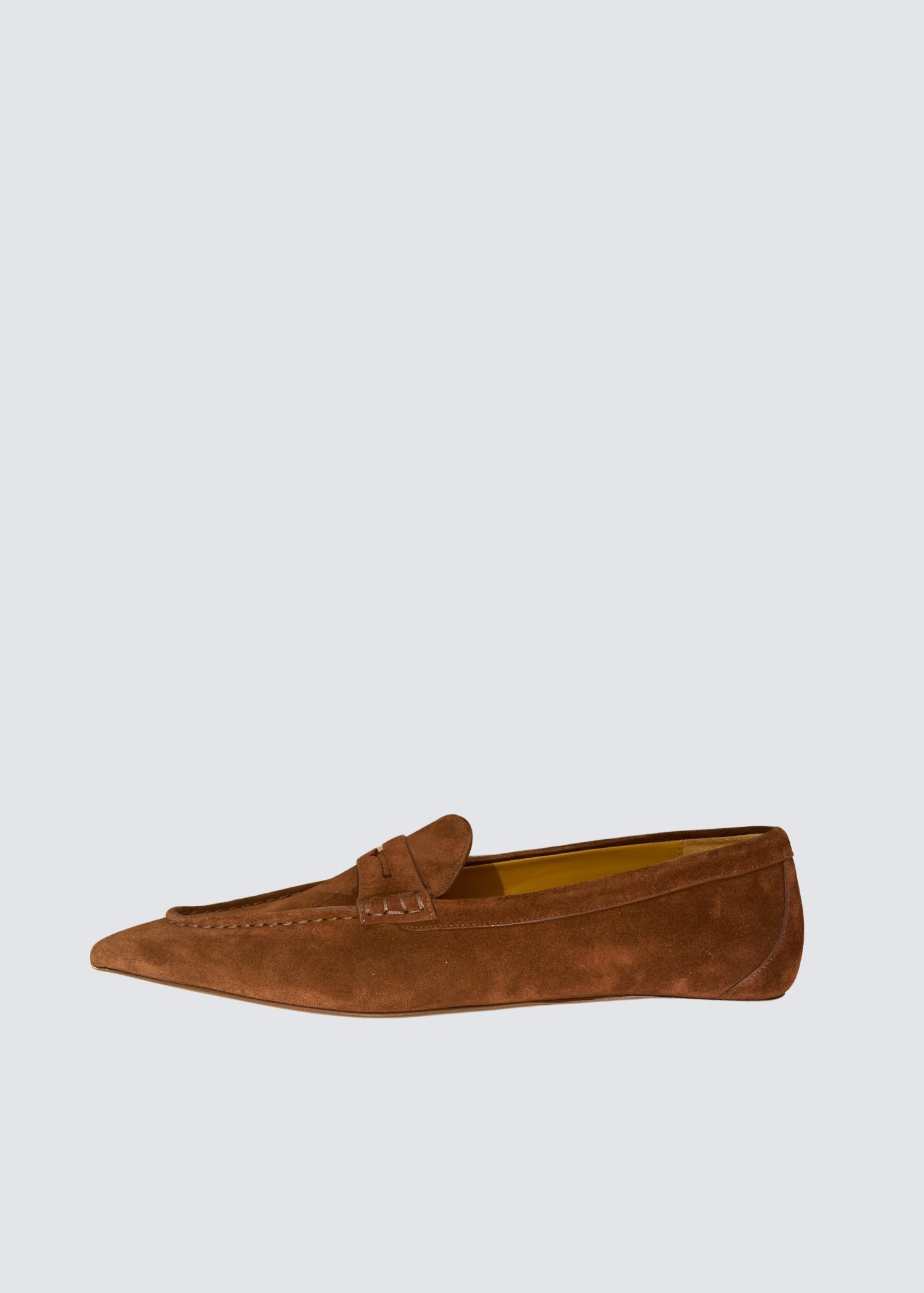 Pointed Toe, Brown Suede, Loafer - Lindner Fashion