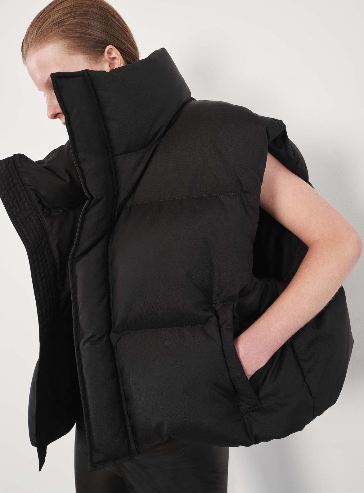 Puffer Vest, Black, Vest - Lindner Fashion