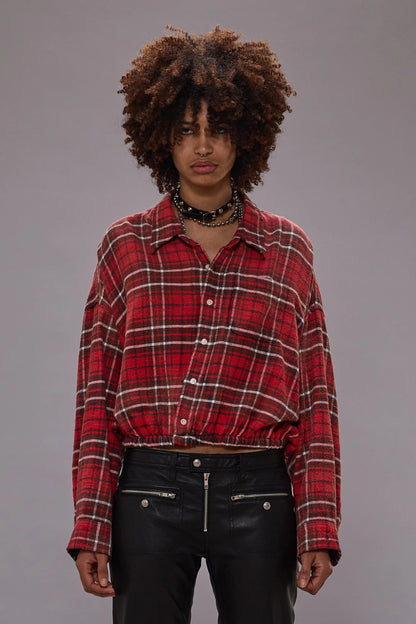 Crossover Bubble, Washed Red Plaid, Hemd