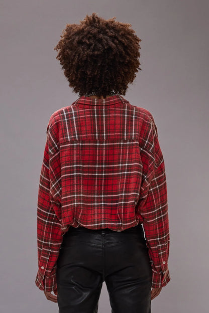 Crossover Bubble, Washed Red Plaid, Hemd