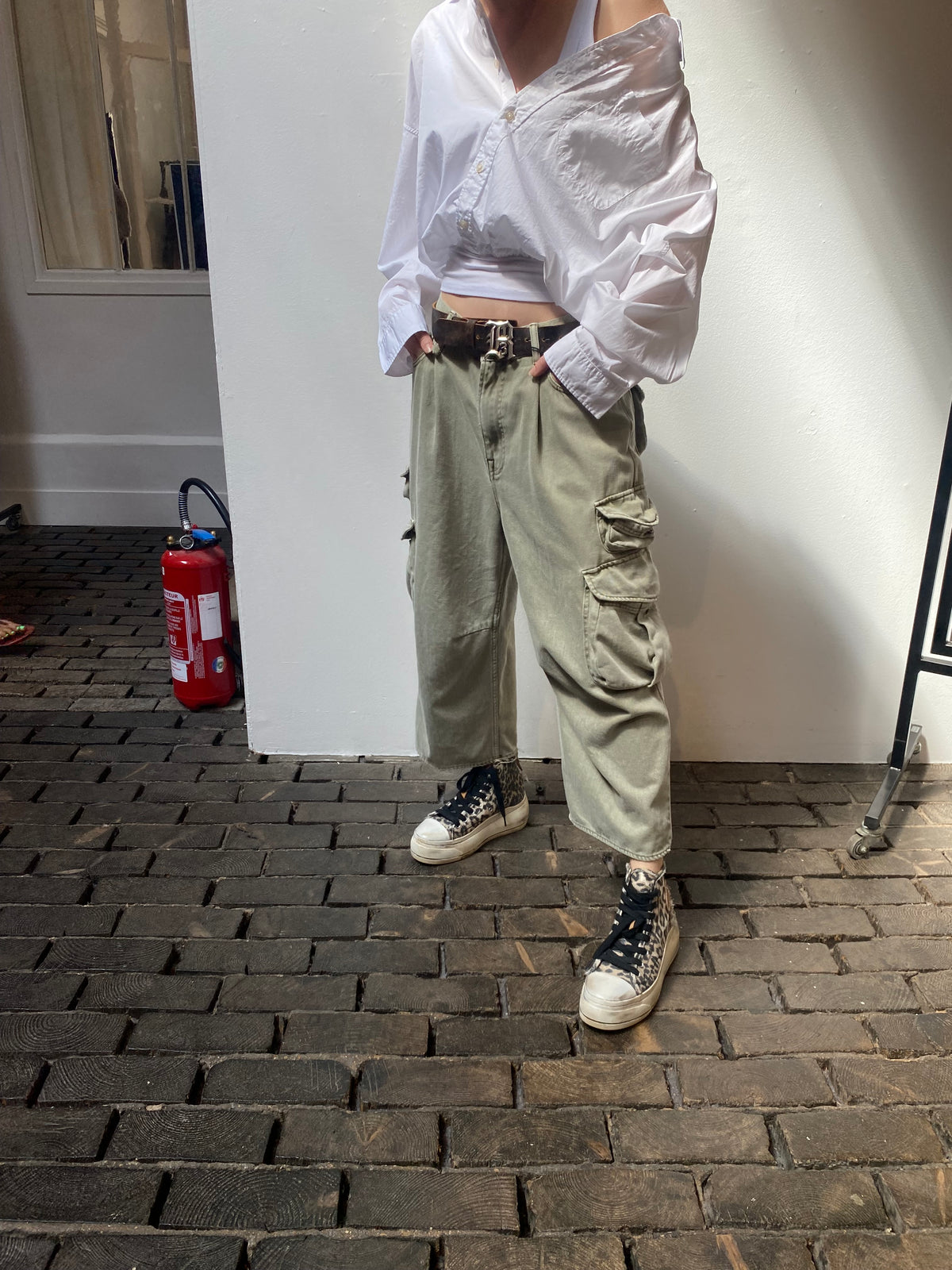 R13 Logo, Vintage Brown, Buckle Belt - Lindner Fashion