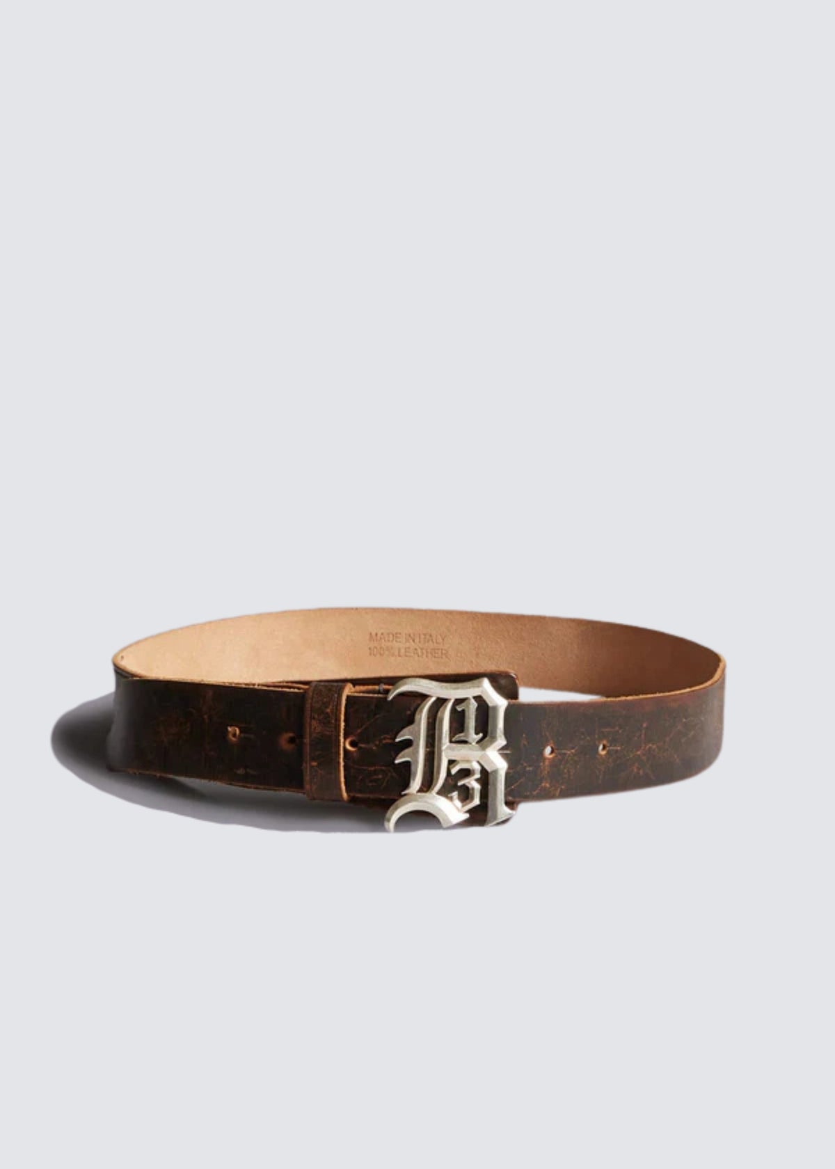 R13 Logo, Vintage Brown, Buckle Belt - Lindner Fashion
