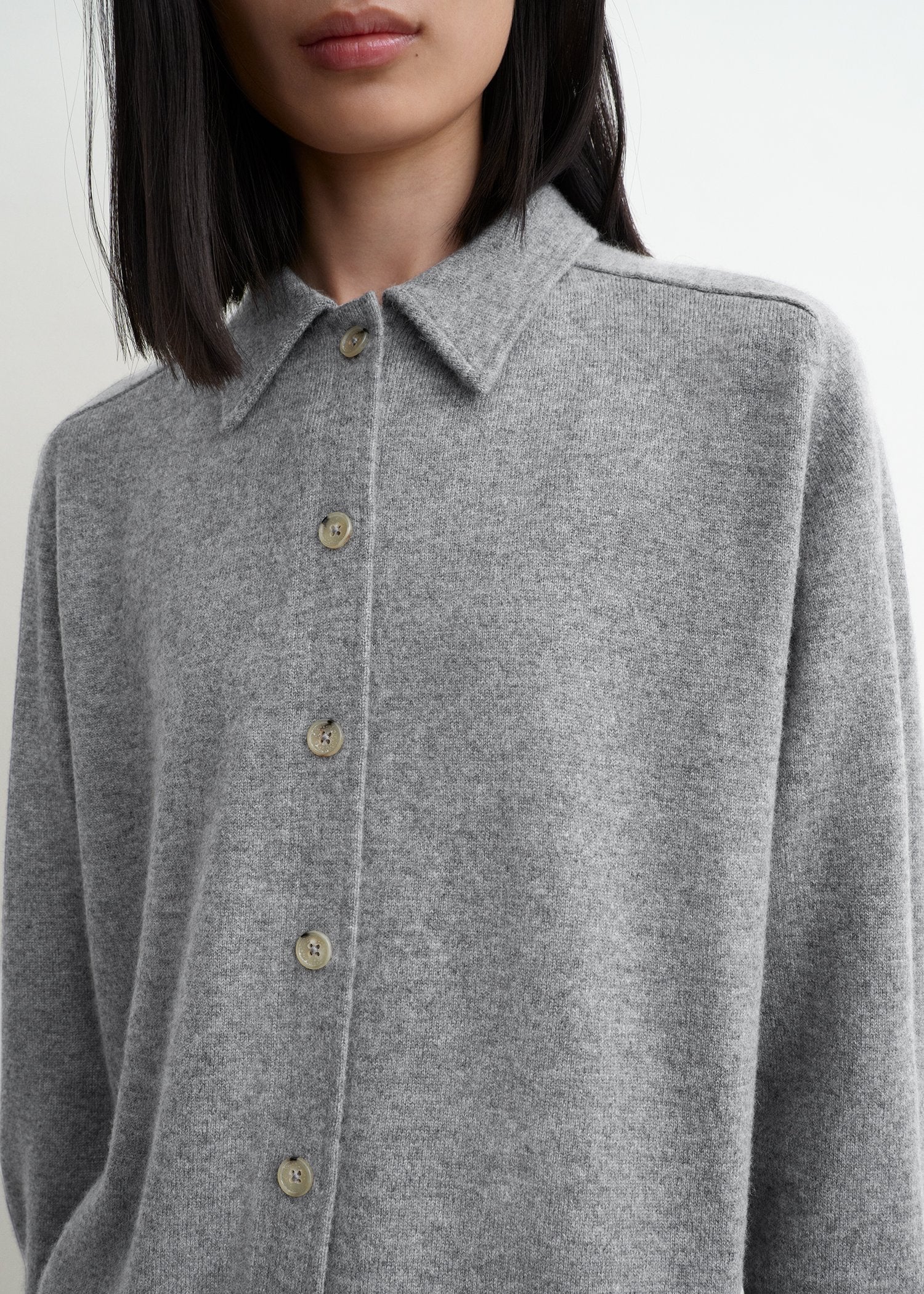Raglan-Sleeve, Grey Melange, Cardigan - Lindner Fashion